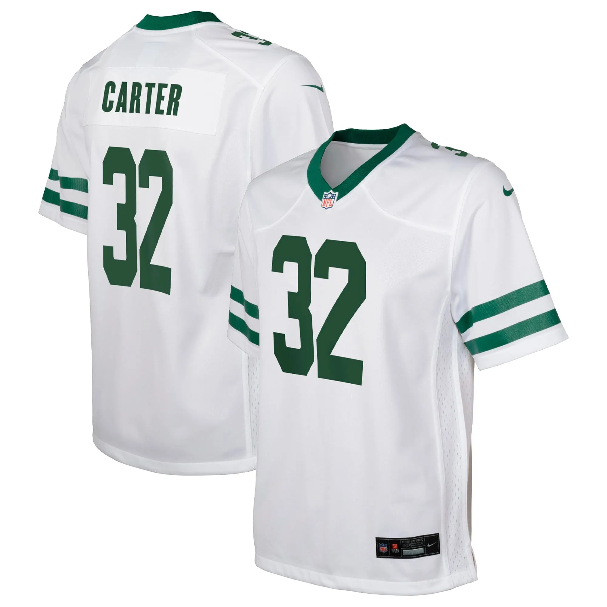 Michael Carter New York Jets  Youth Game Jersey - White