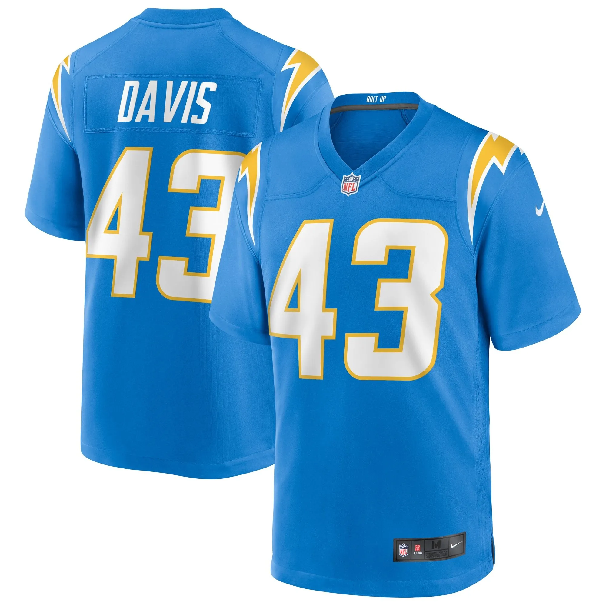 Michael Davis Los Angeles Chargers  Game Jersey - Powder Blue