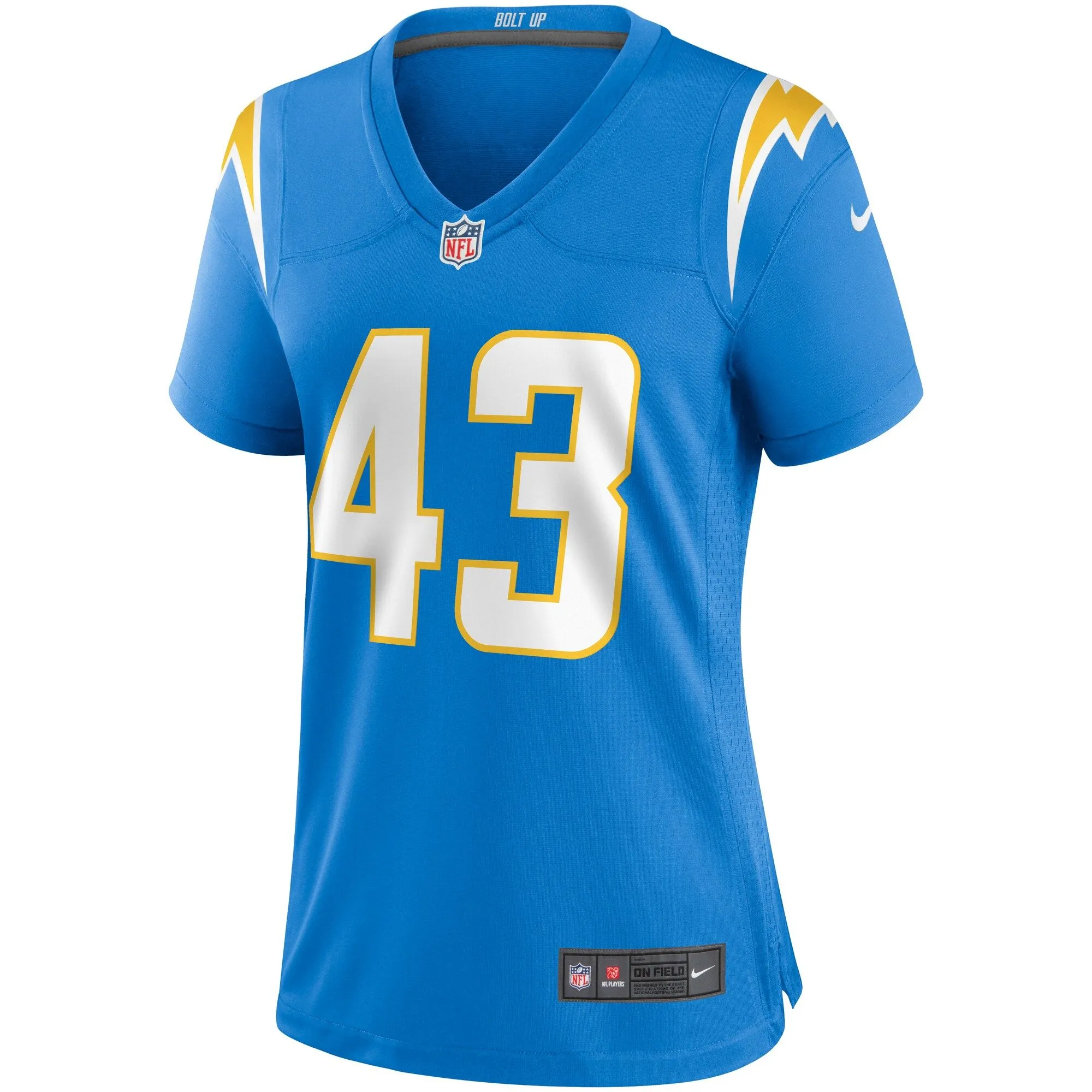 Michael Davis Los Angeles Chargers  Women's Game Jersey - Powder Blue