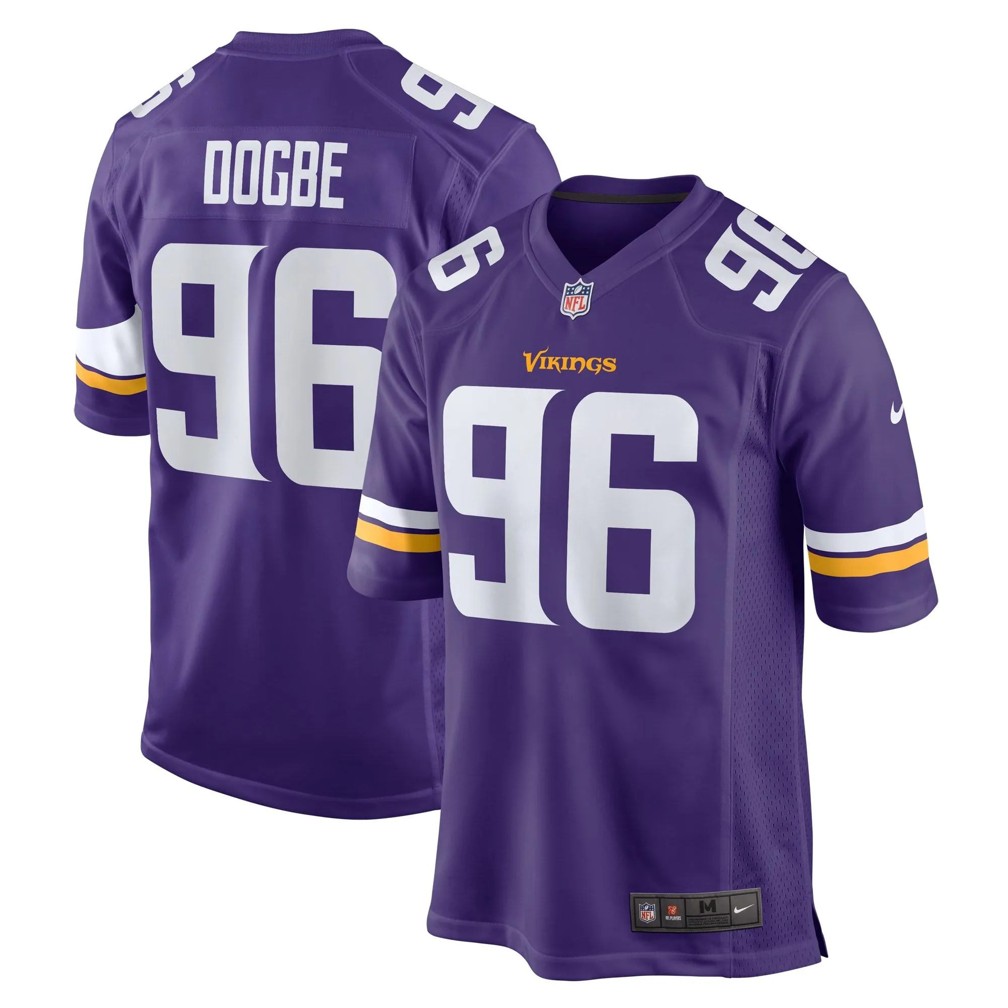 Michael Dogbe Minnesota Vikings  Team Game Jersey -  Purple