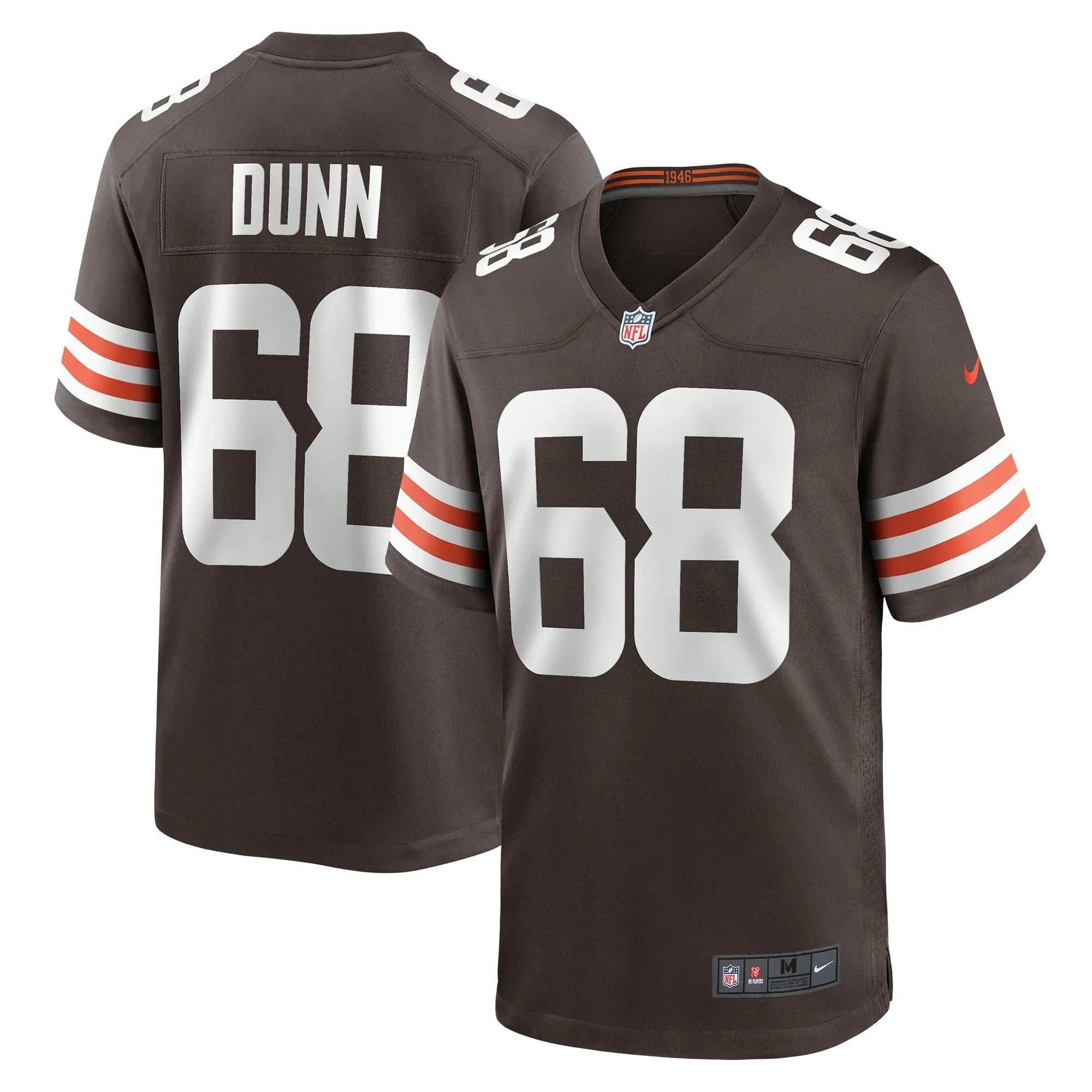 Michael Dunn Cleveland Browns  Game Jersey - Brown