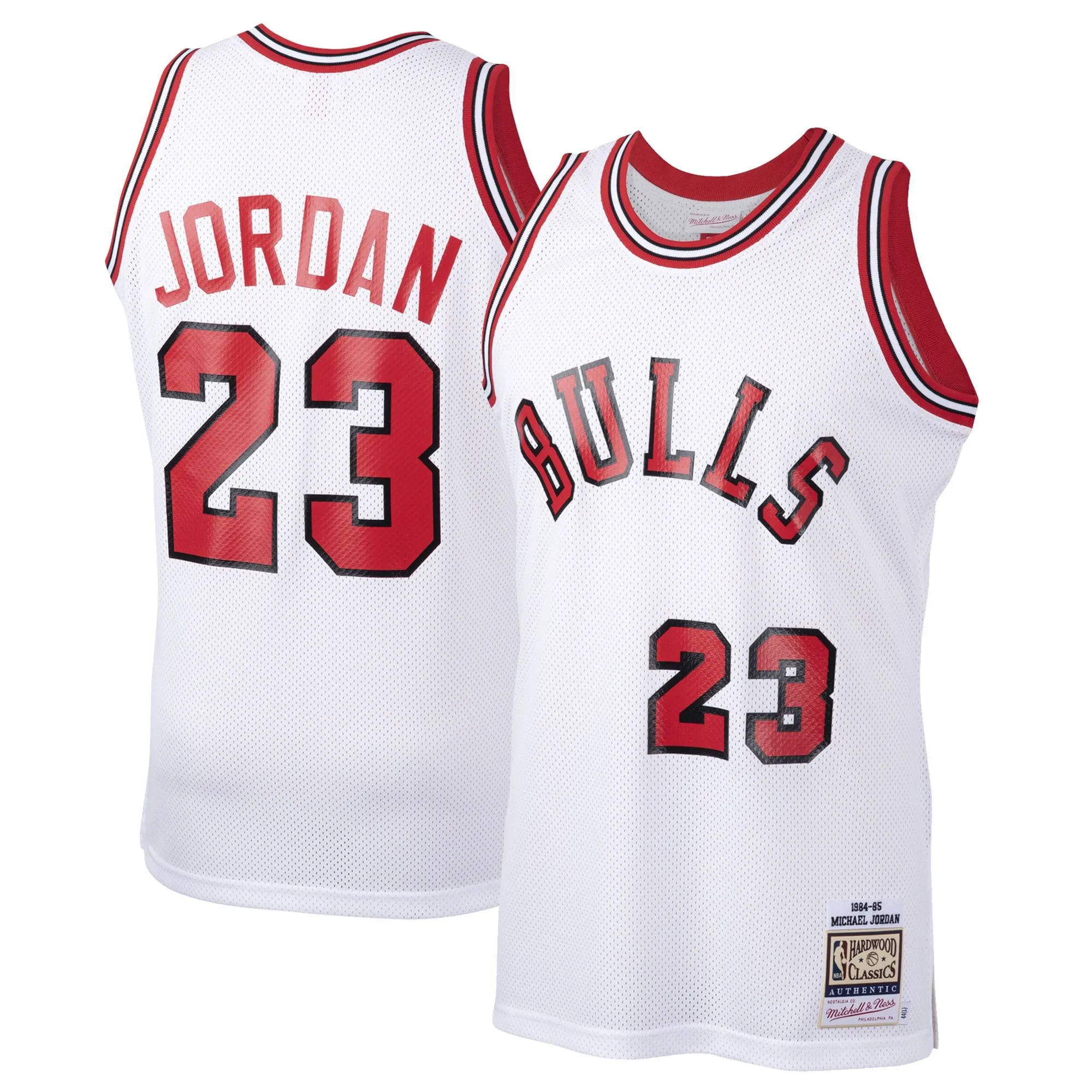 Michael Jordan Chicago Bulls Mitchell & Ness 1984/85 Hardwood Classics Rookie  Jersey - White