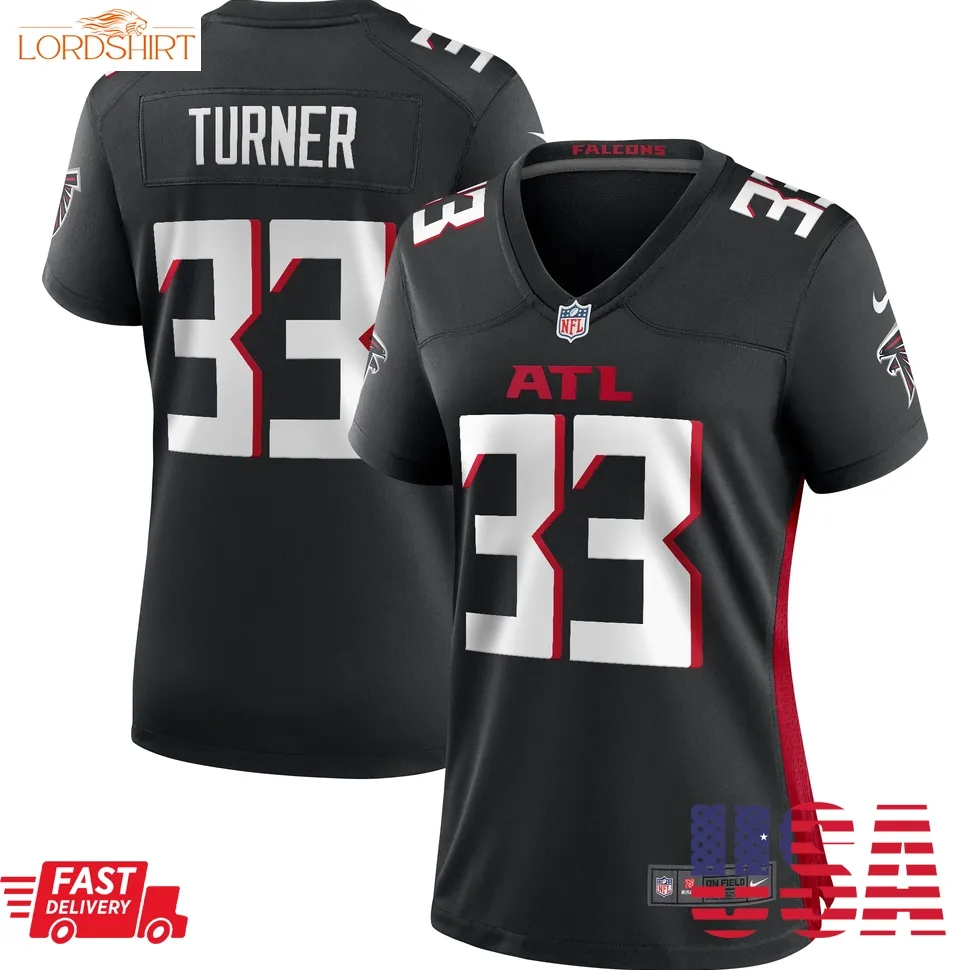 Michael Turner Atlanta Falcons  Women's Game Retired Player Jersey   Black