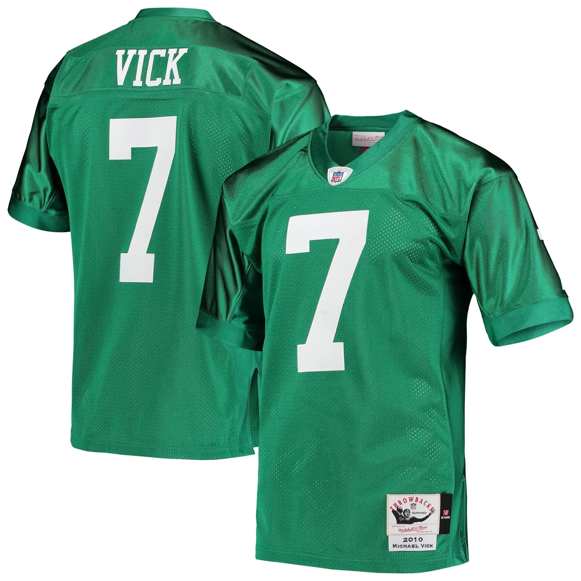 Michael Vick Philadelphia Eagles 2010 Mitchell & Ness  Throwback Retired Player Jersey - Kelly Green