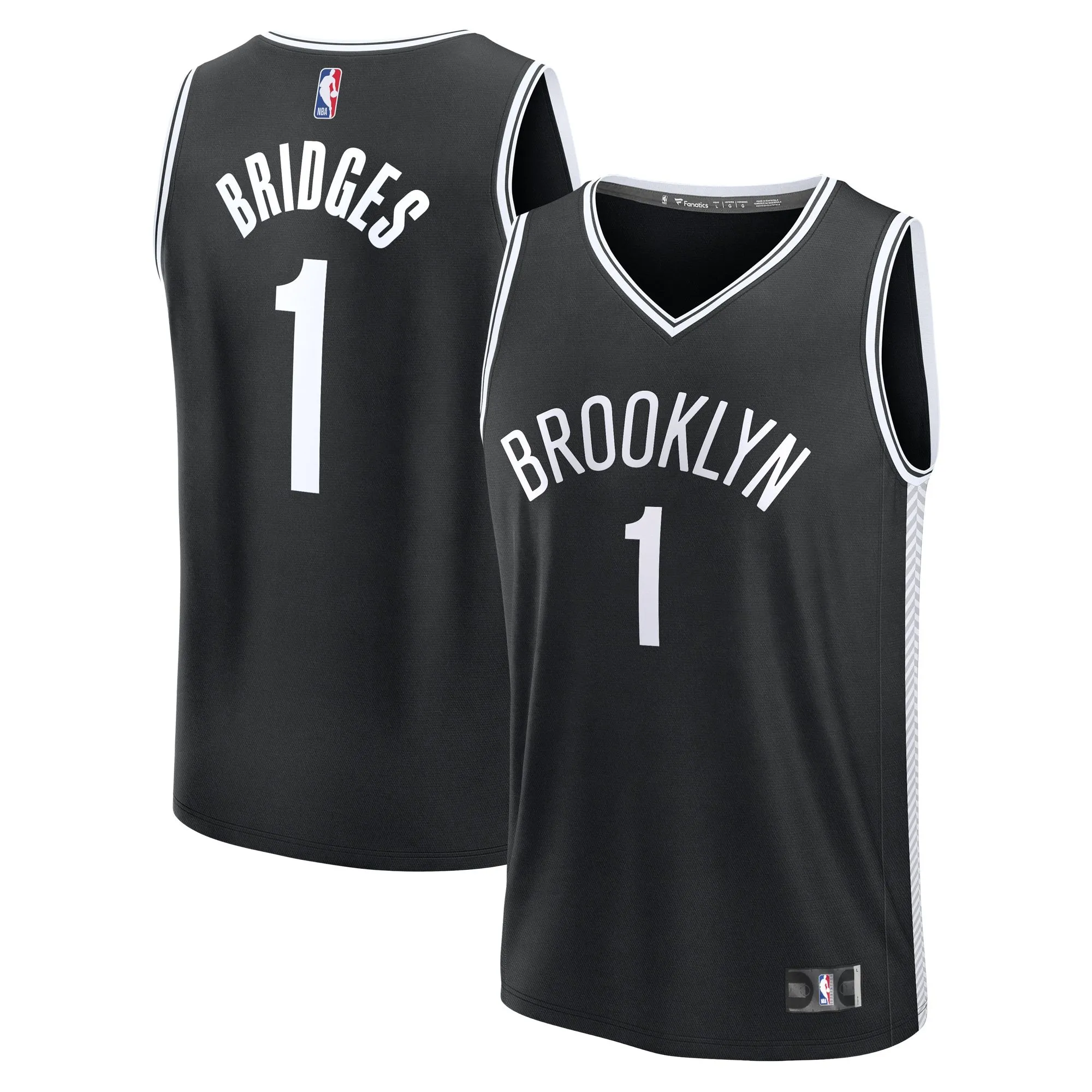 Mikal Bridges Brooklyn Nets Fanatics Branded Fast Break Player Jersey - Icon Edition - Black