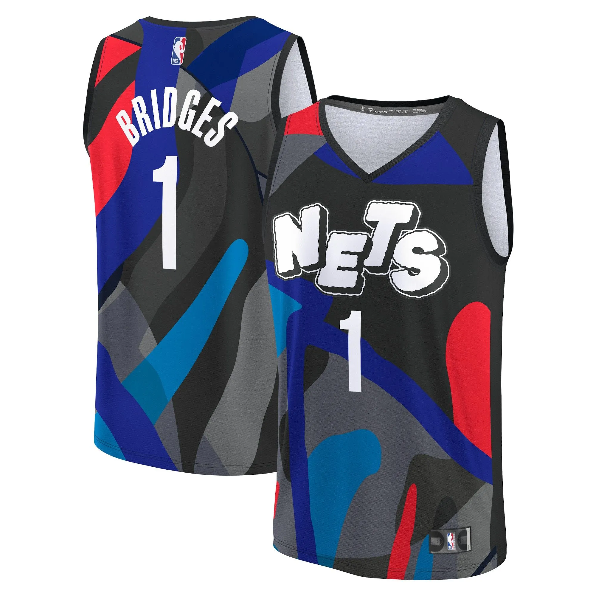 Mikal Bridges Brooklyn Nets Fanatics Branded Youth Fast Break Jersey - Black - City Edition