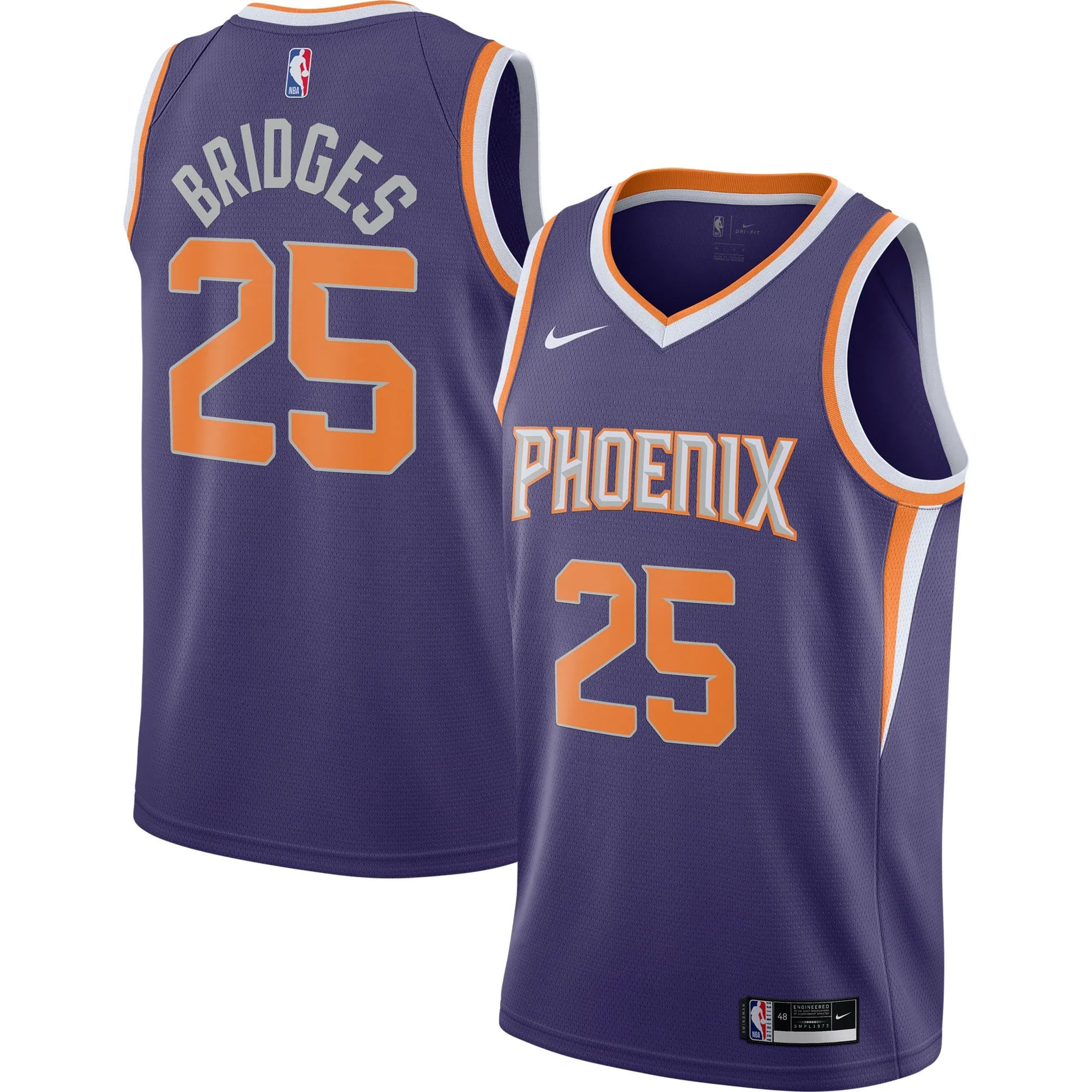 Mikal Bridges Phoenix Suns  2020/21 Swingman Player Jersey - Icon Edition - Purple