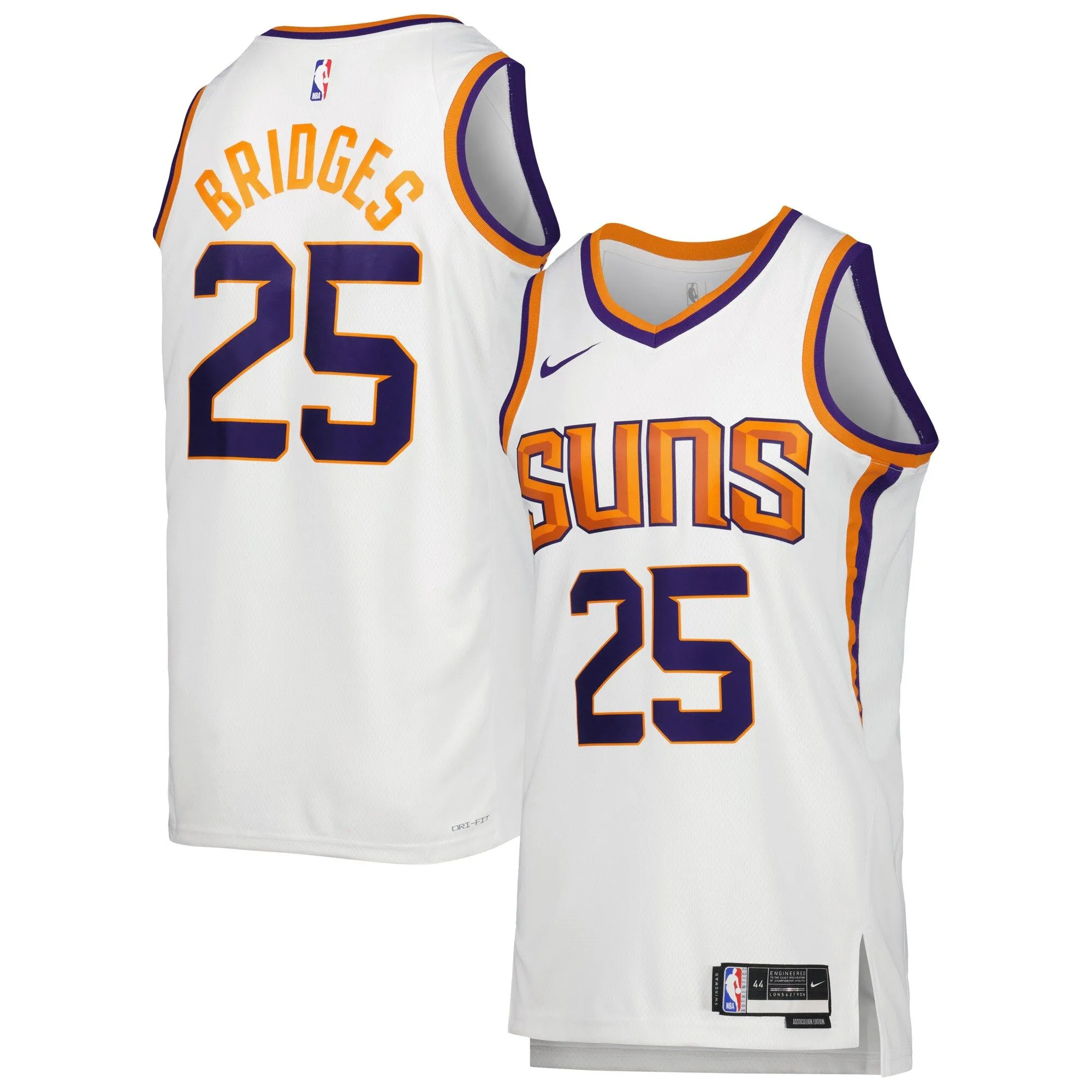 Mikal Bridges Phoenix Suns  Unisex Swingman Jersey - Association Edition - White