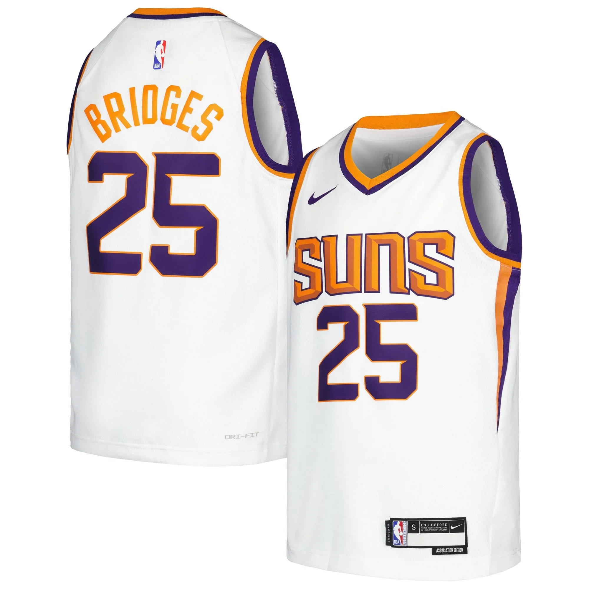 Mikal Bridges Phoenix Suns  Youth Swingman Jersey -Association Edition - White