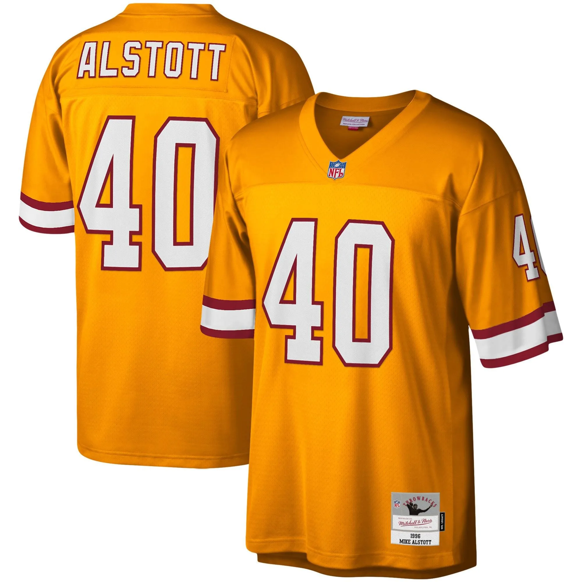 Mike Alstott Tampa Bay Buccaneers Mitchell & Ness Big & Tall 1996 Retired Player Replica Jersey - Orange