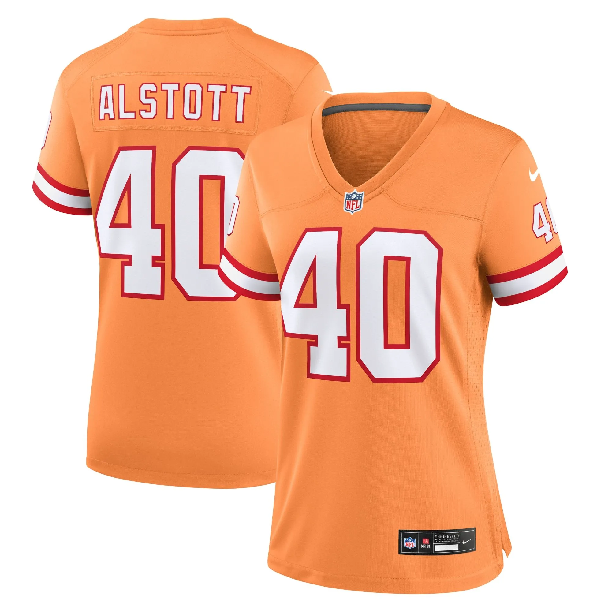 Mike Alstott Tampa Bay Buccaneers  Women's Throwback Game Jersey - Orange