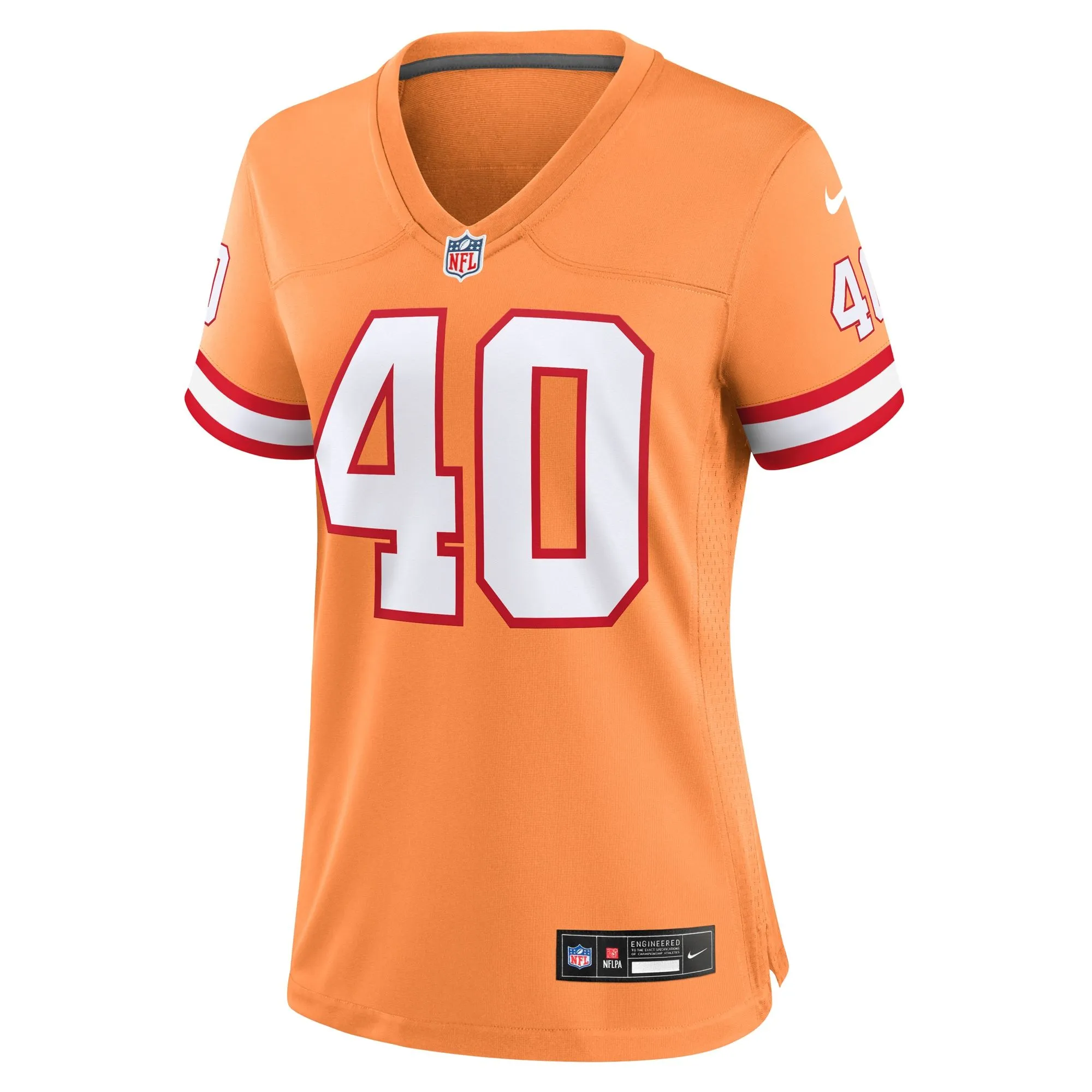 Mike Alstott Tampa Bay Buccaneers  Women's Throwback Game Jersey - Orange