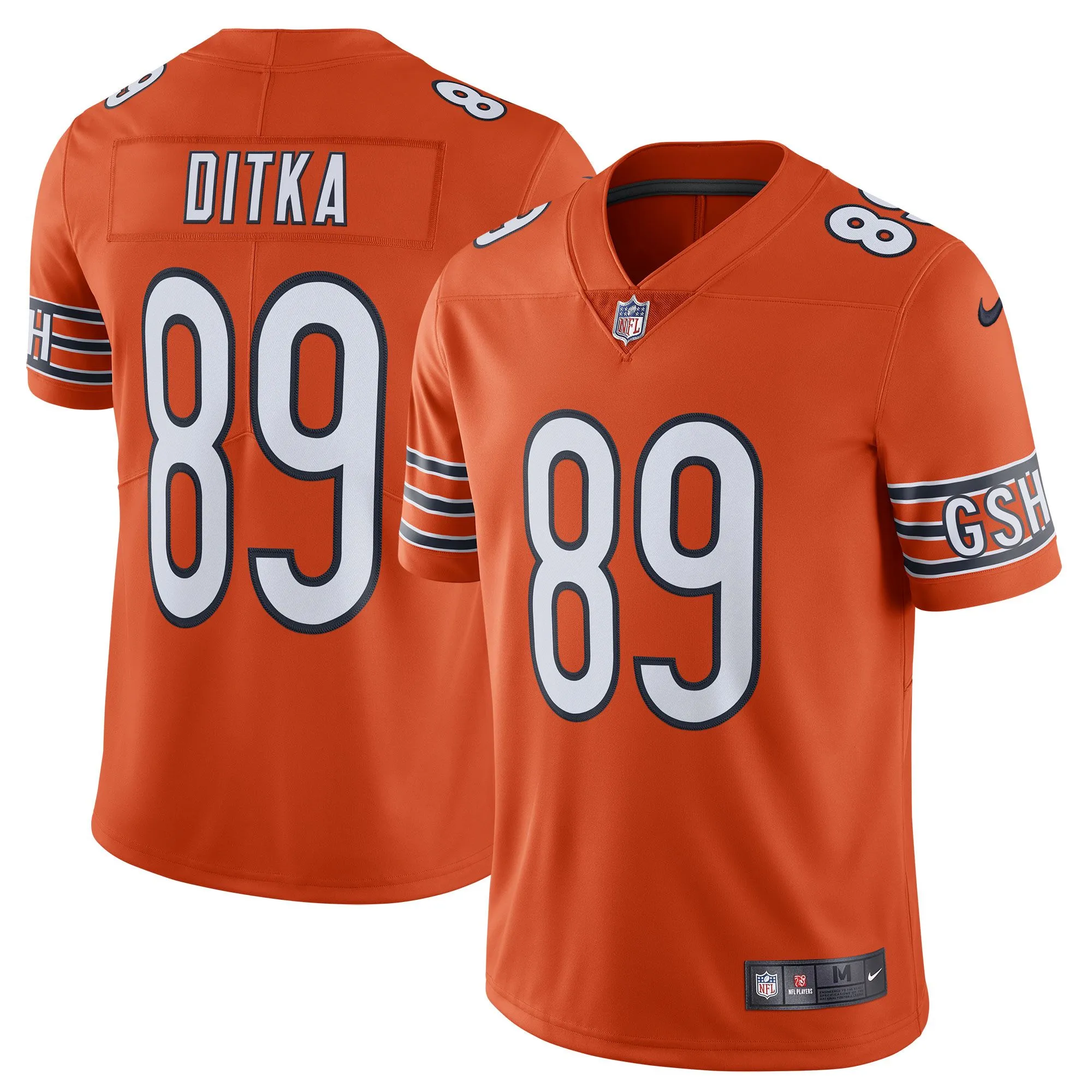 Mike Ditka Chicago Bears  Alternate Vapor Untouchable Limited Retired Player Jersey - Orange