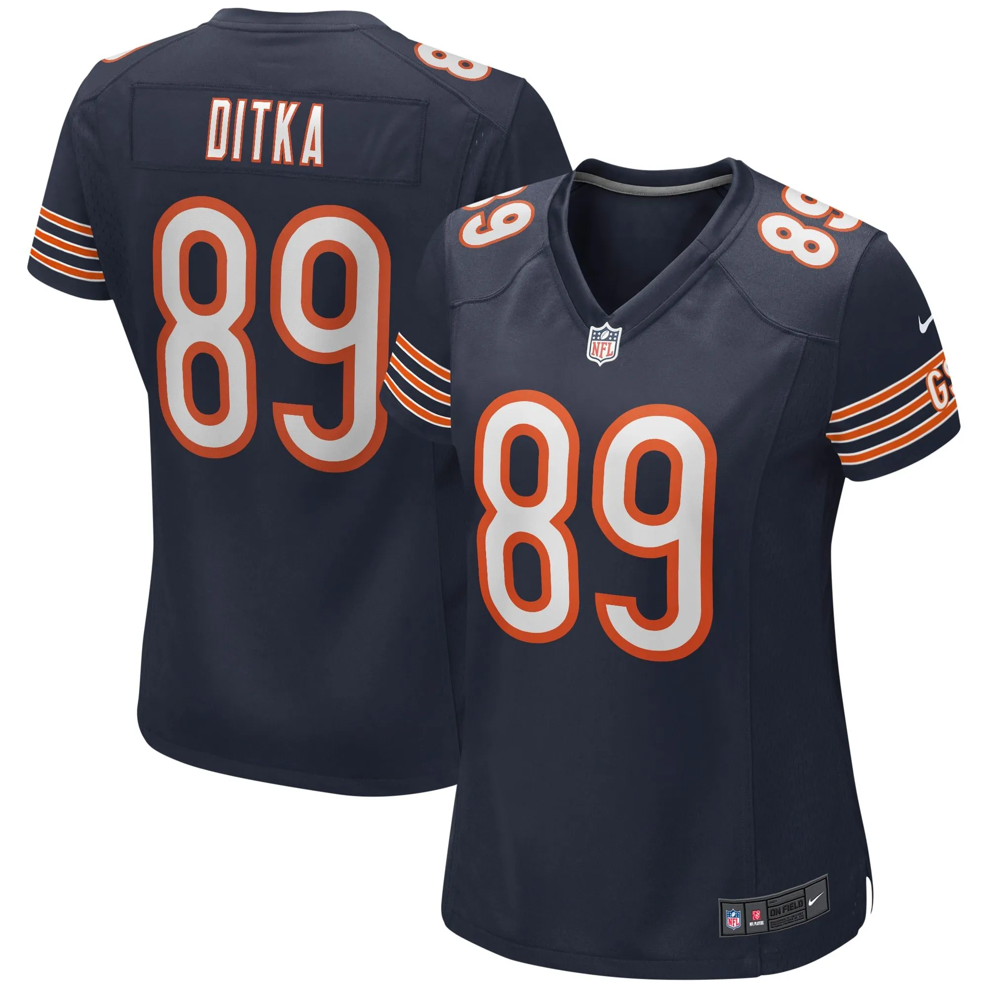 Mike Ditka Chicago Bears  Women's Game Retired Player Jersey - Navy