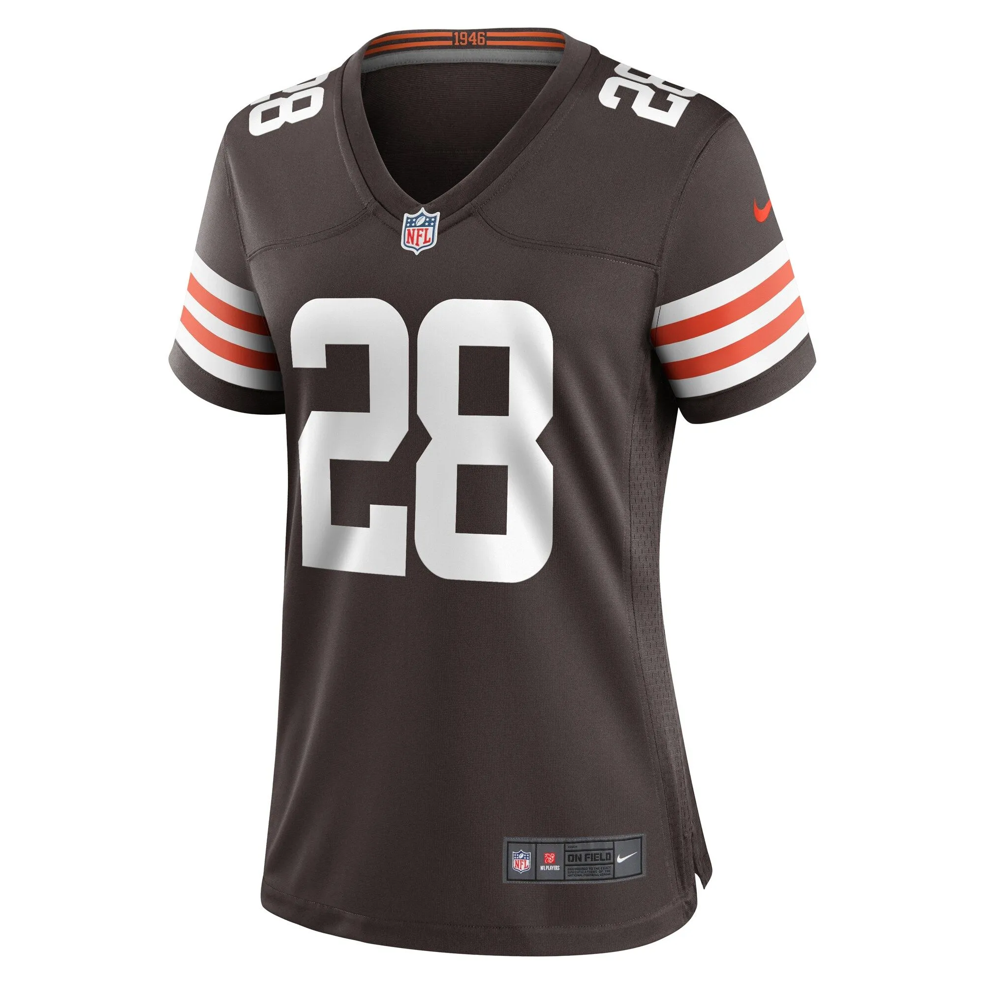 Mike Ford Cleveland Browns  Women's Team Game Jersey -  Brown