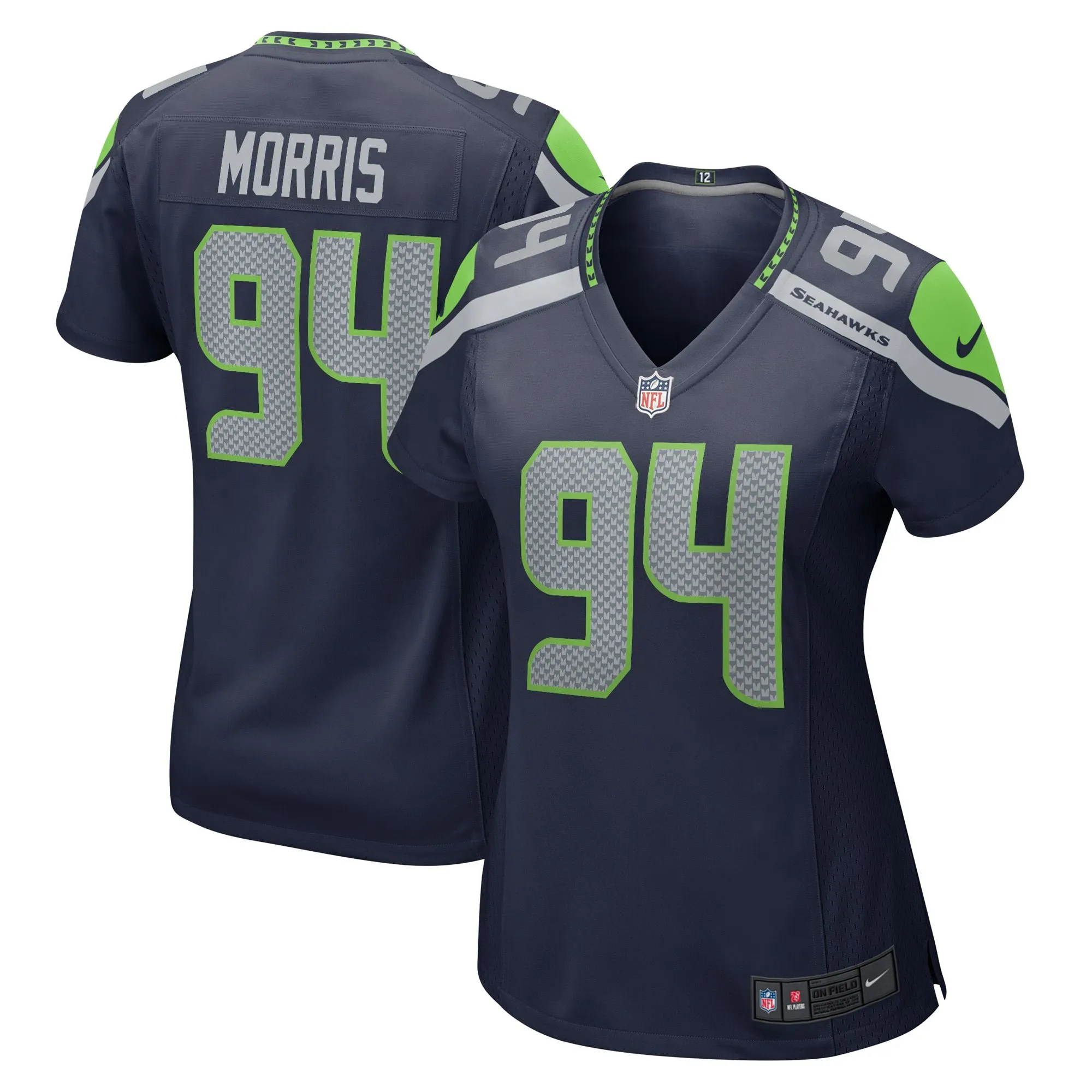 Mike Morris Seattle Seahawks  Women's  Game Jersey - College Navy