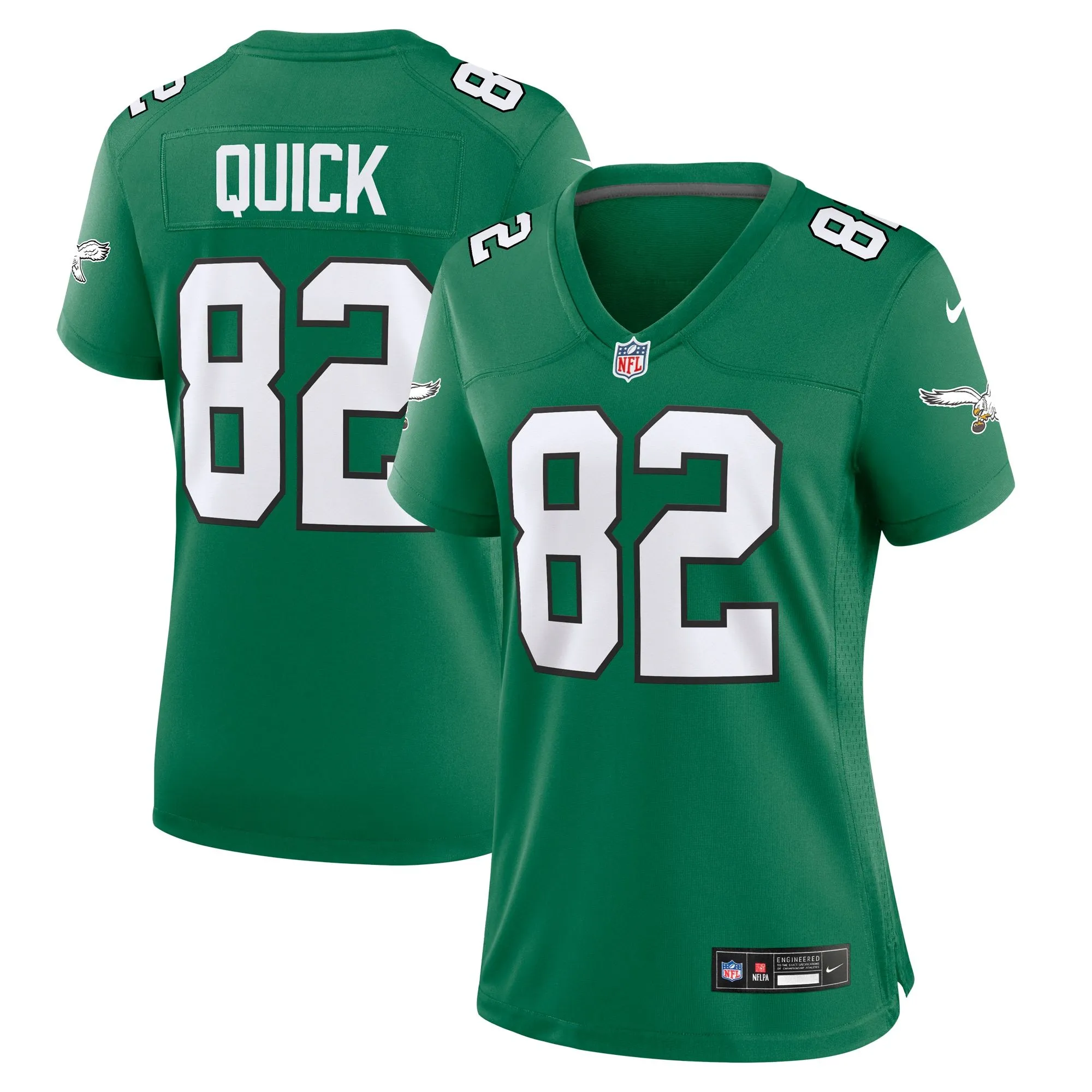 Mike Quick Philadelphia Eagles  Women's Alternate Game Jersey - Kelly Green