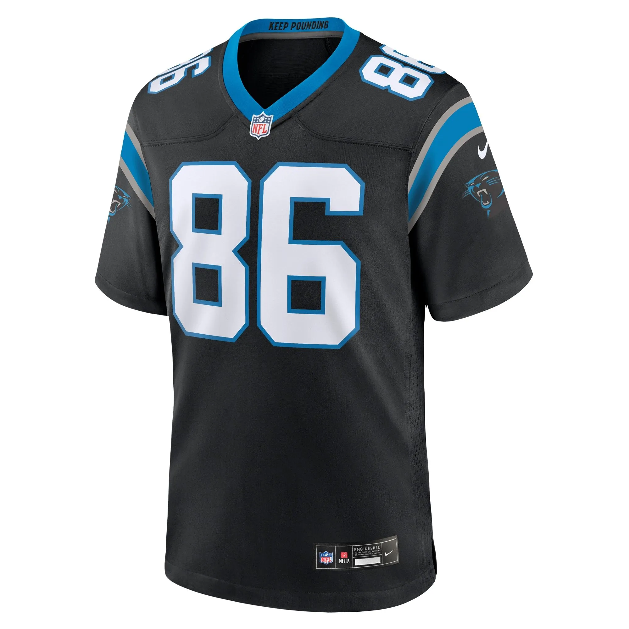 Mike Strachan Carolina Panthers   Game Jersey -  Black