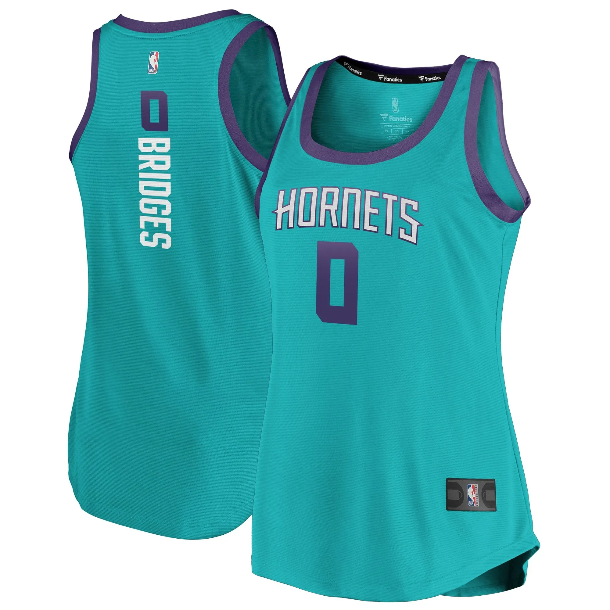 Miles Bridges Charlotte Hornets Fanatics Branded Women's Fast Break Team Tank Jersey - Icon Edition - Teal