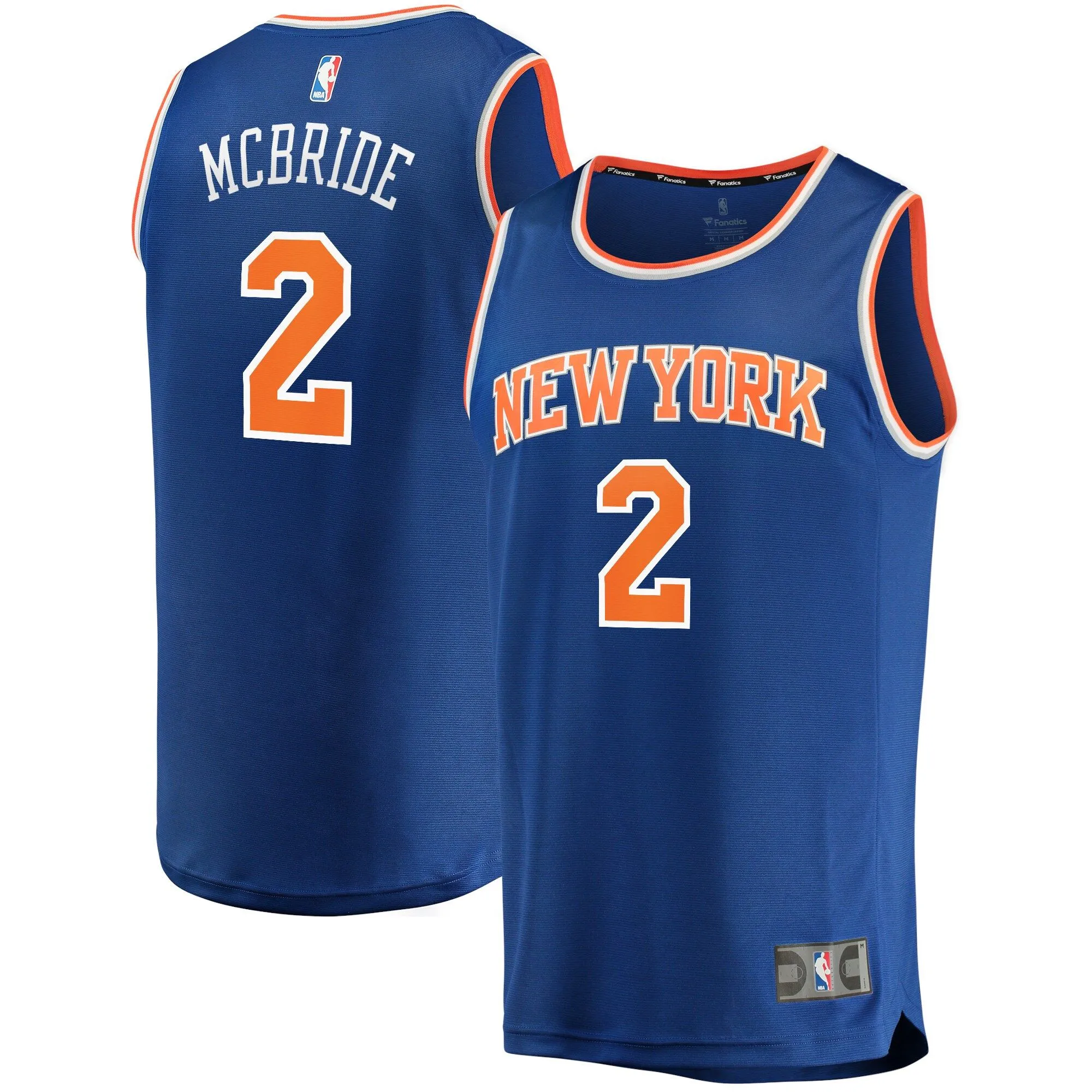 Miles McBride New York Knicks Fanatics Branded Fast Break Replica Jersey - Icon Edition - Blue