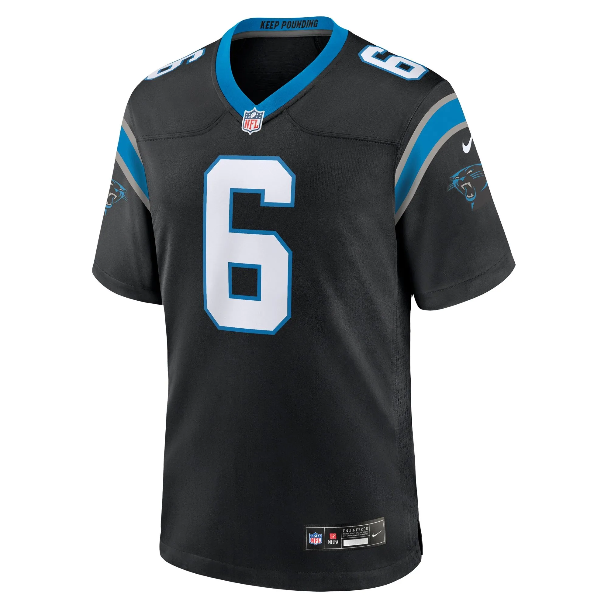 Miles Sanders Carolina Panthers  Game Player Jersey - Black