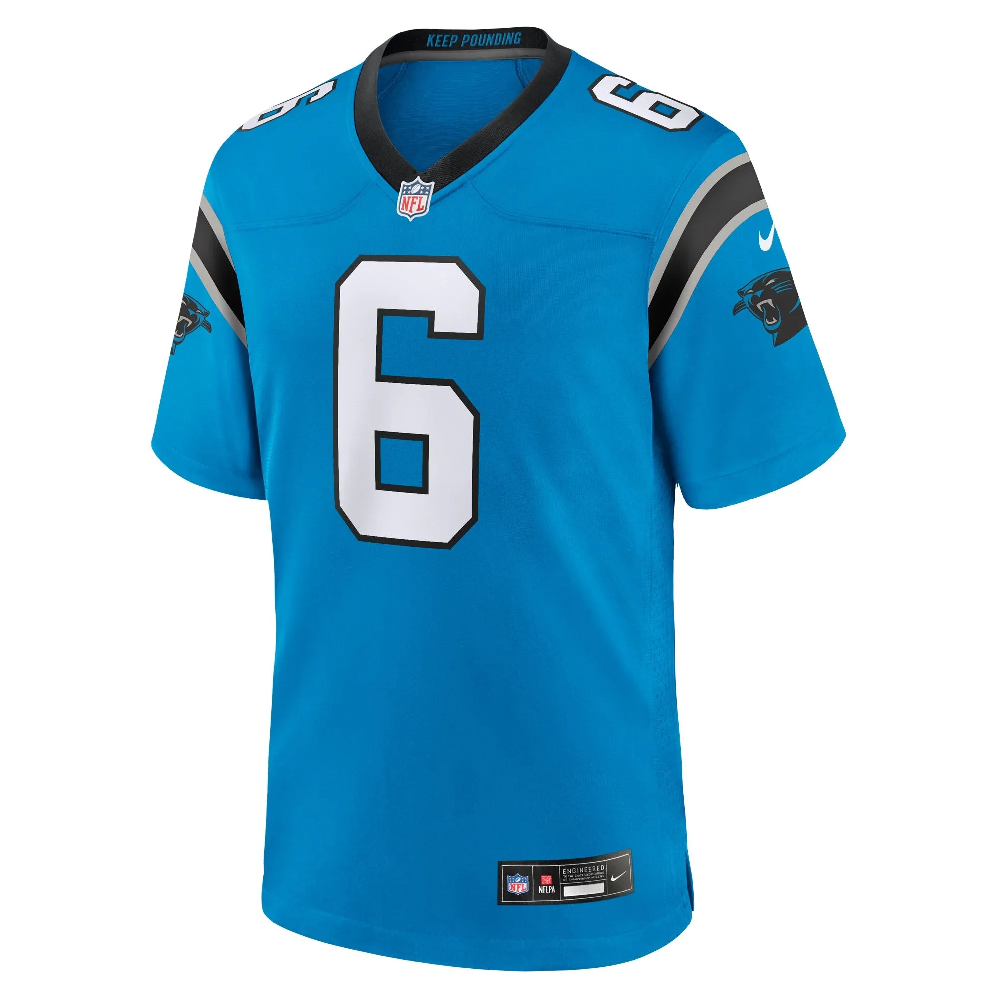 Miles Sanders Carolina Panthers  Team Game Jersey - Blue