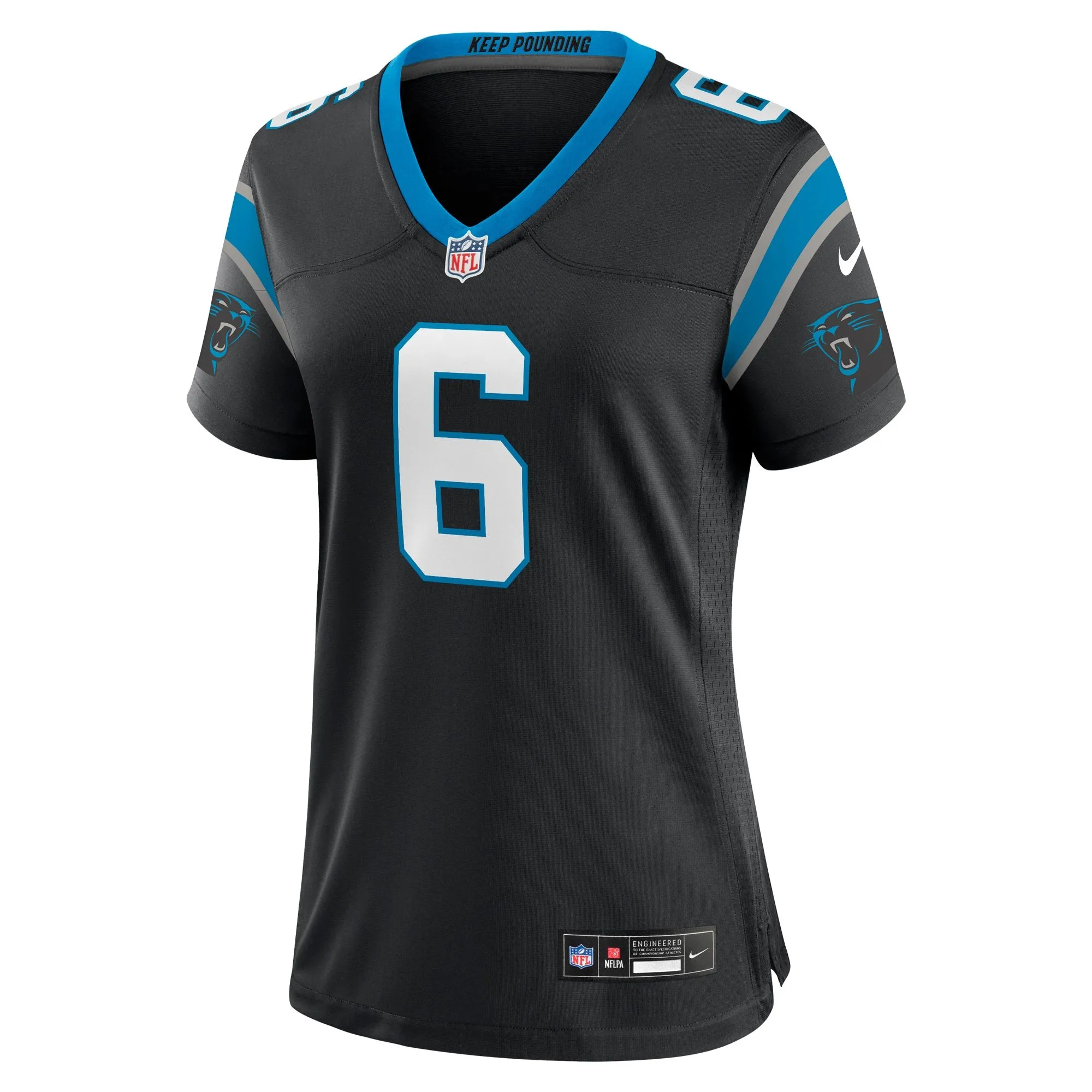 Miles Sanders Carolina Panthers  Women's Team Game Jersey - Black