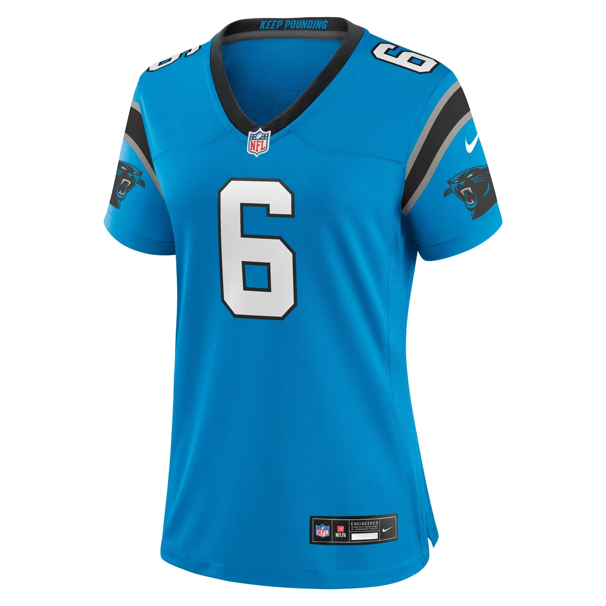 Miles Sanders Carolina Panthers  Women's Team Game Jersey - Blue