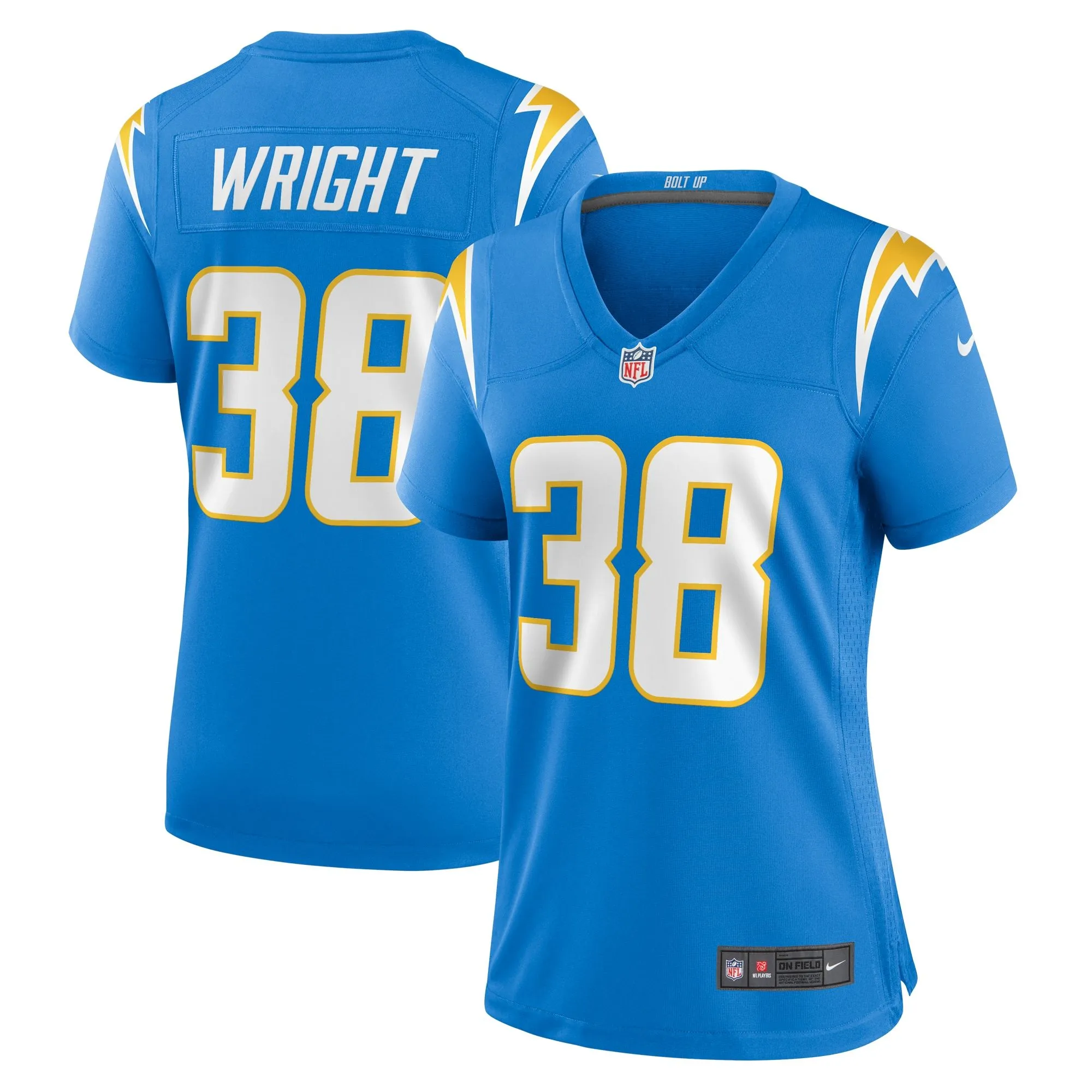 Milton Wright Los Angeles Chargers  Women's  Game Jersey - Powder Blue