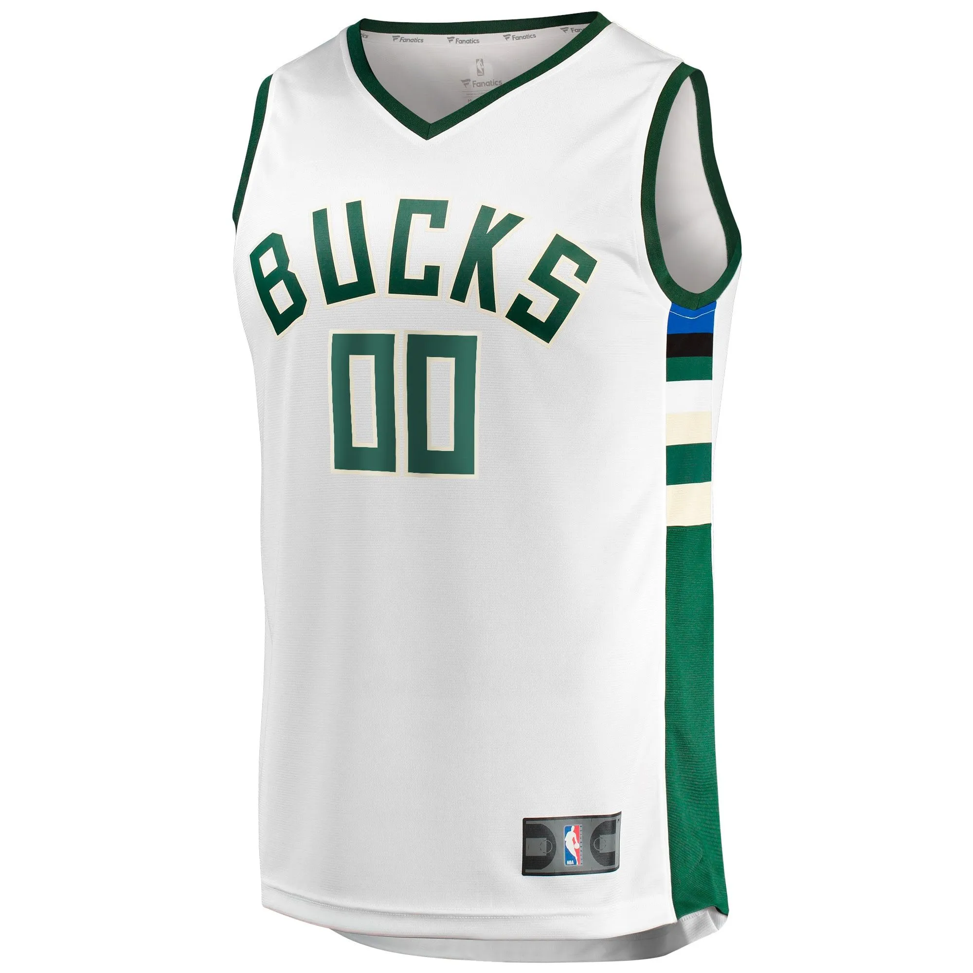 Milwaukee Bucks Fanatics Branded Unisex Fast Break Custom Jersey - White - Association Edition