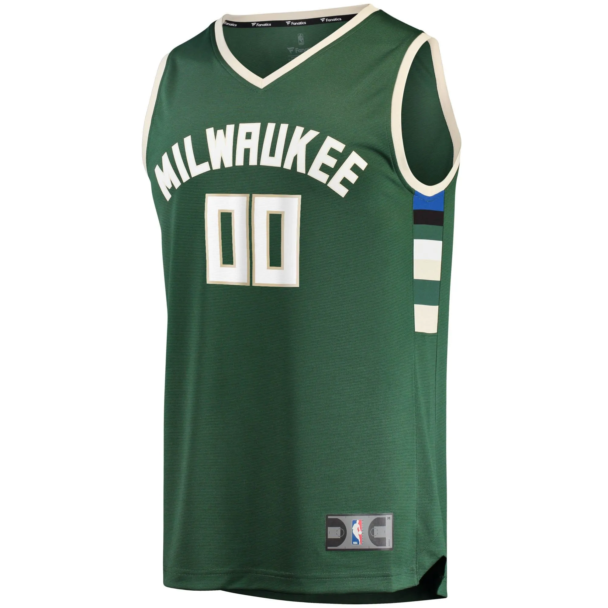 Milwaukee Bucks Fanatics Branded Youth Fast Break Custom Replica Jersey Hunter Green - Icon Edition