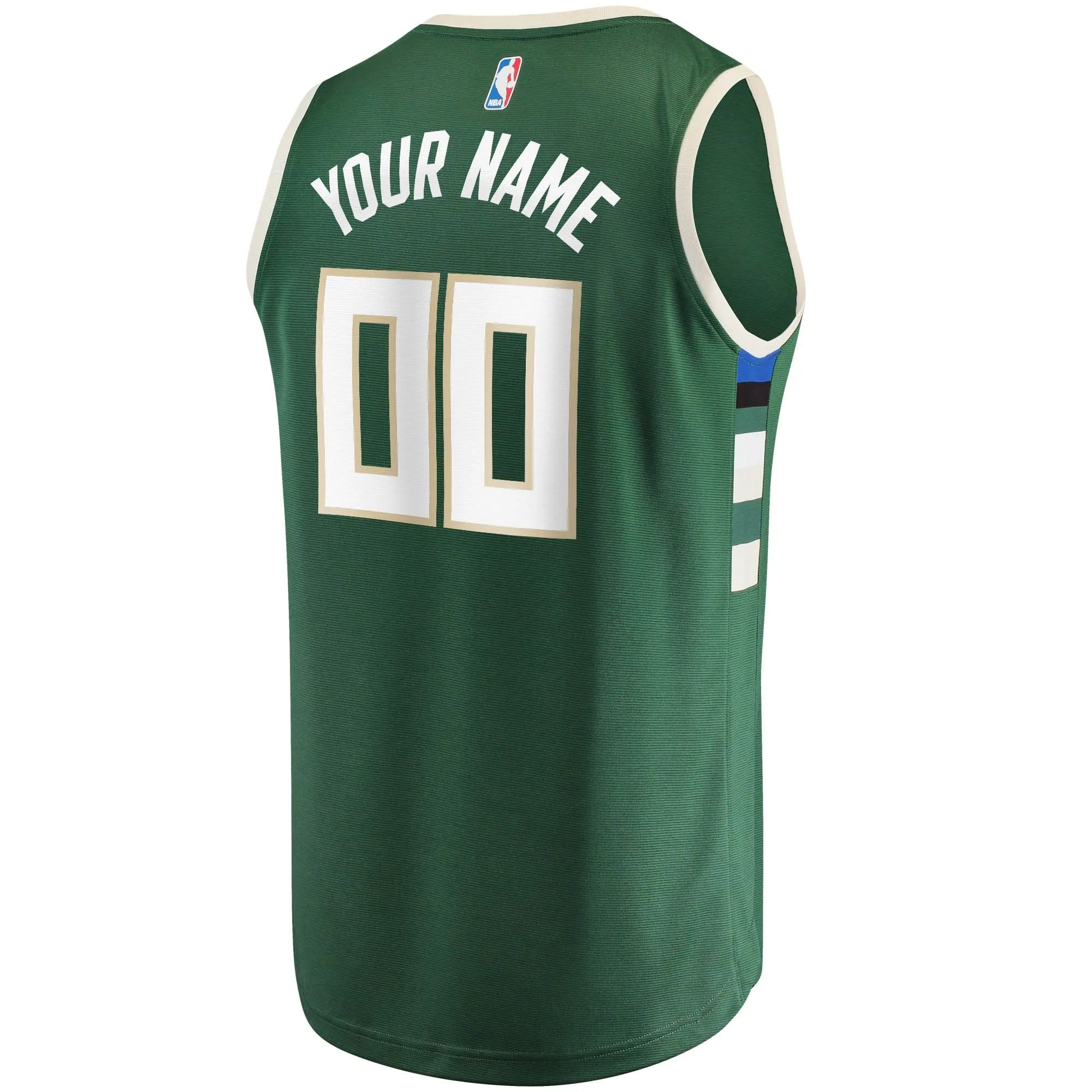 Milwaukee Bucks Fanatics Branded Youth Fast Break Custom Replica Jersey Hunter Green - Icon Edition