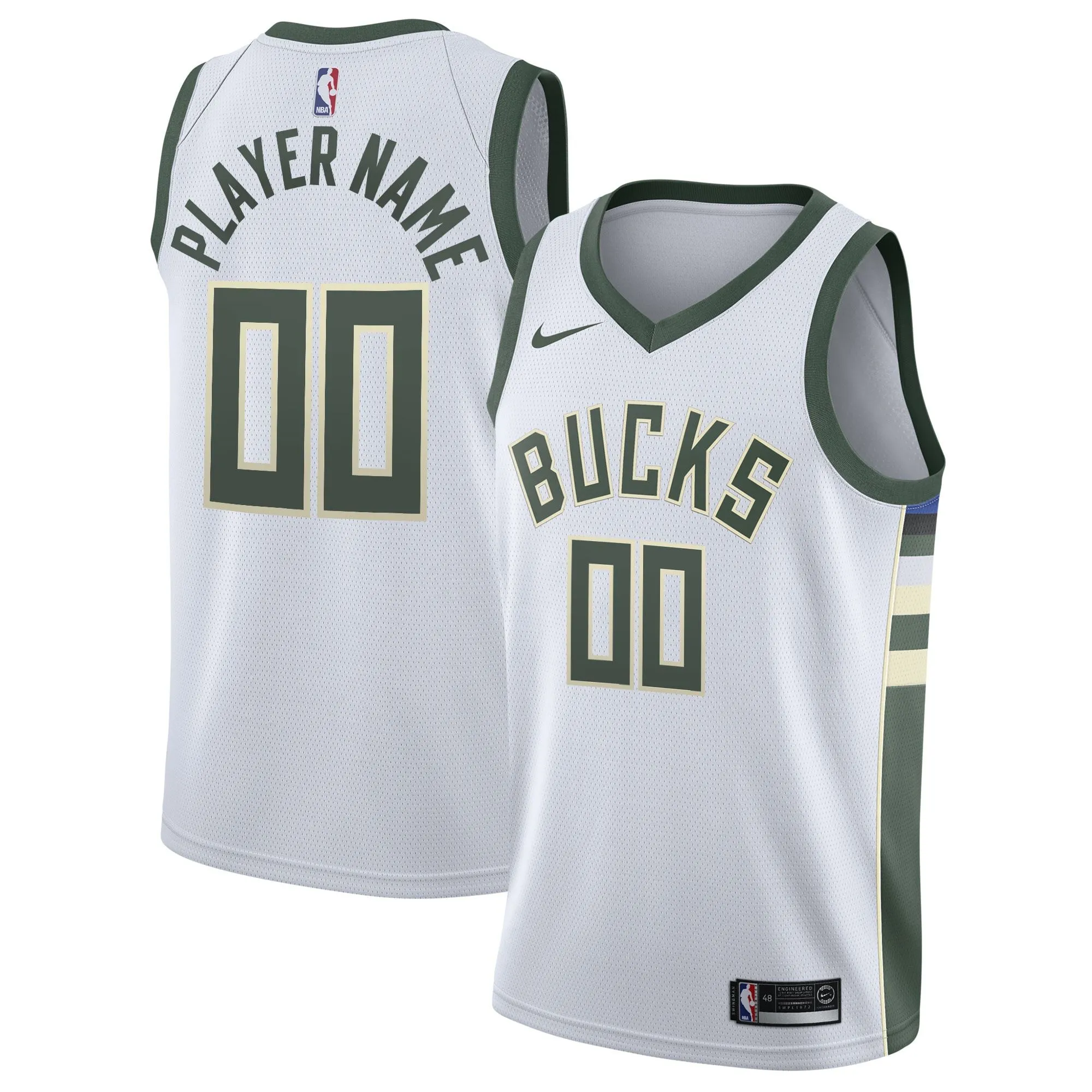Milwaukee Bucks  2020/21 Swingman Custom Jersey - Association Edition - White