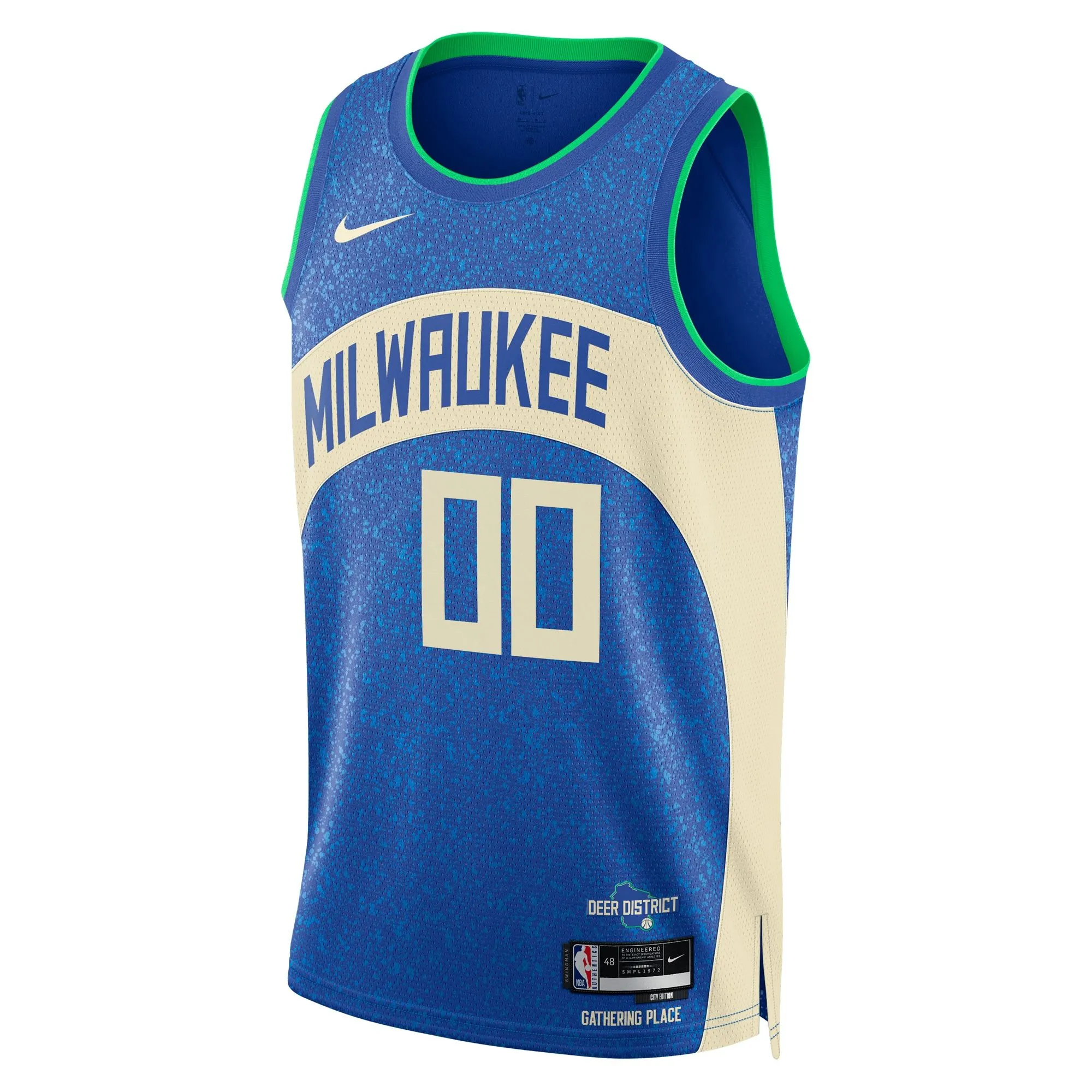 Milwaukee Bucks  Unisex 2023/24 Custom Swingman Jersey - Royal - City Edition