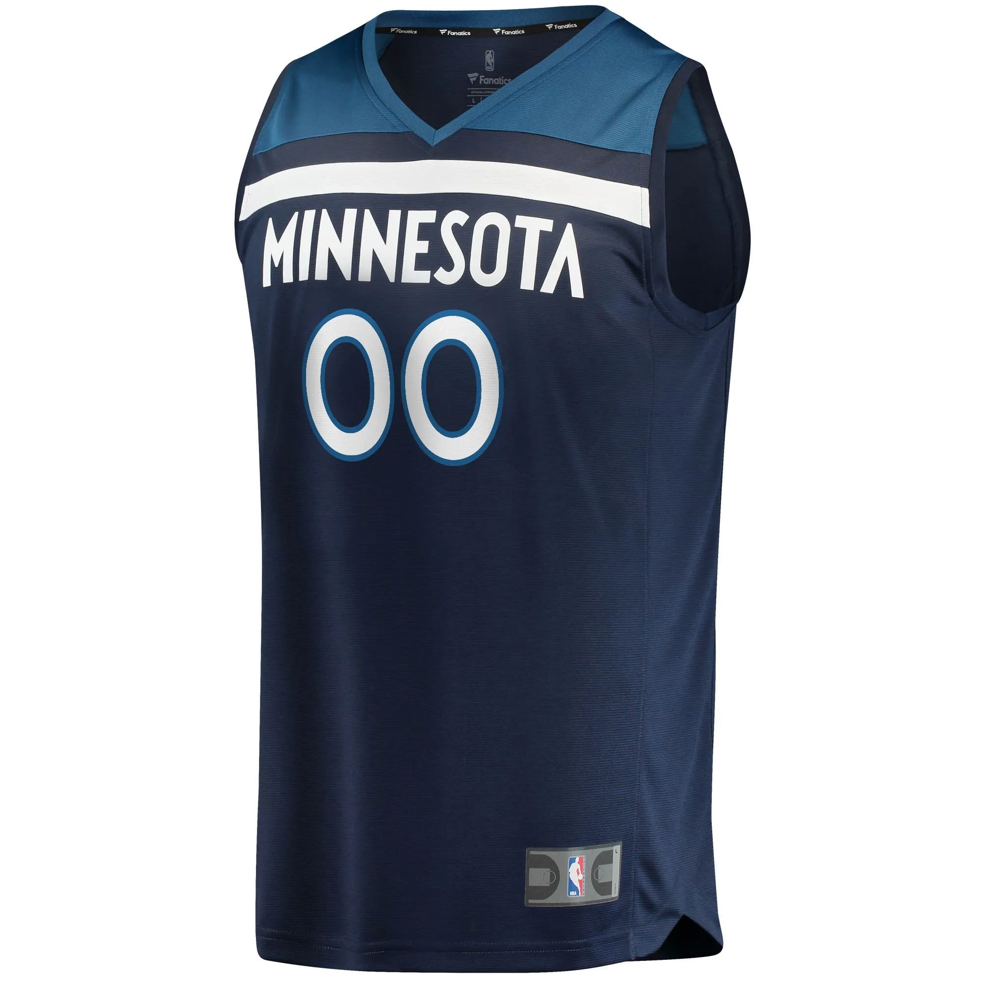 Minnesota Timberwolves Fanatics Branded Fast Break Custom Replica Jersey Navy - Icon Edition