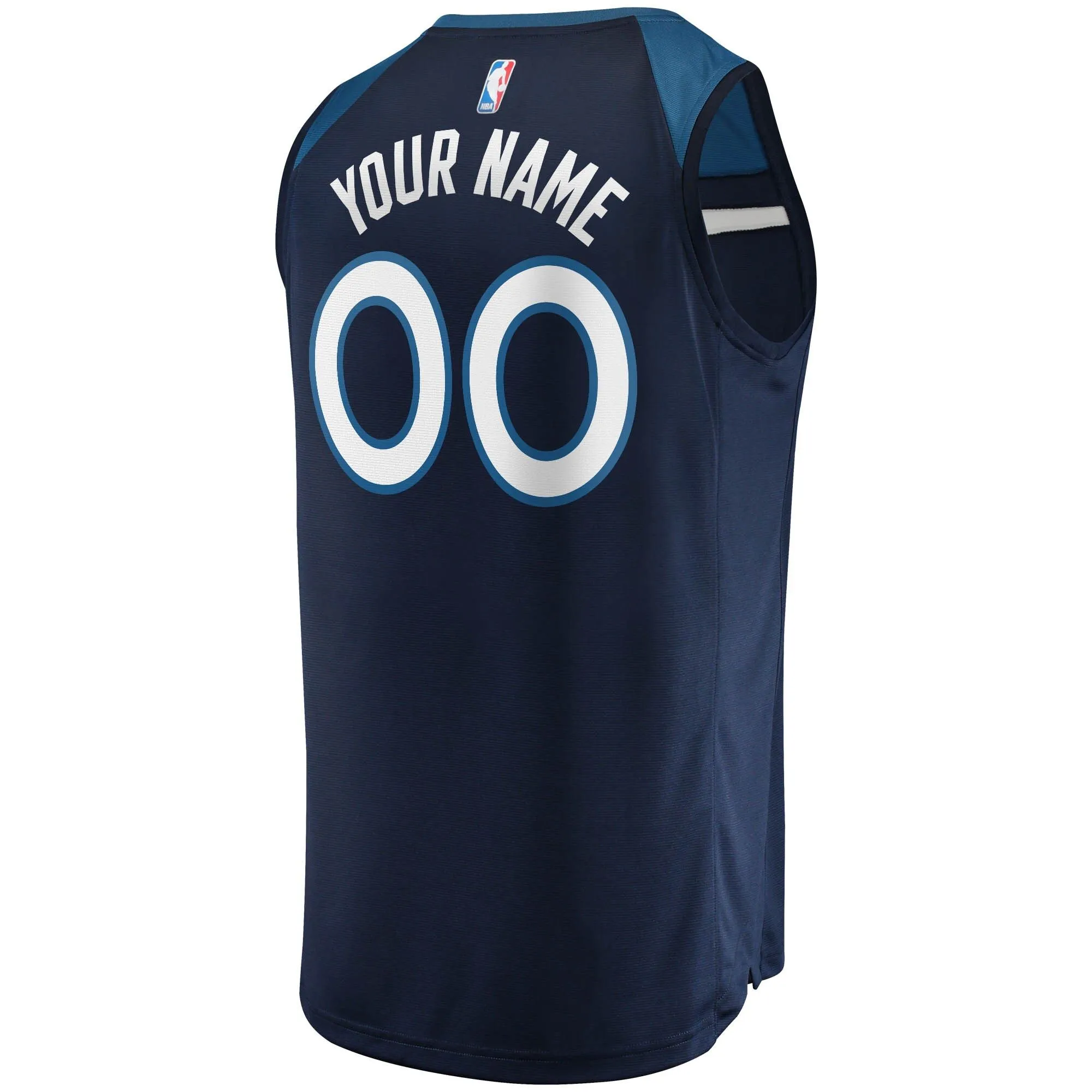 Minnesota Timberwolves Fanatics Branded Fast Break Custom Replica Jersey Navy - Icon Edition