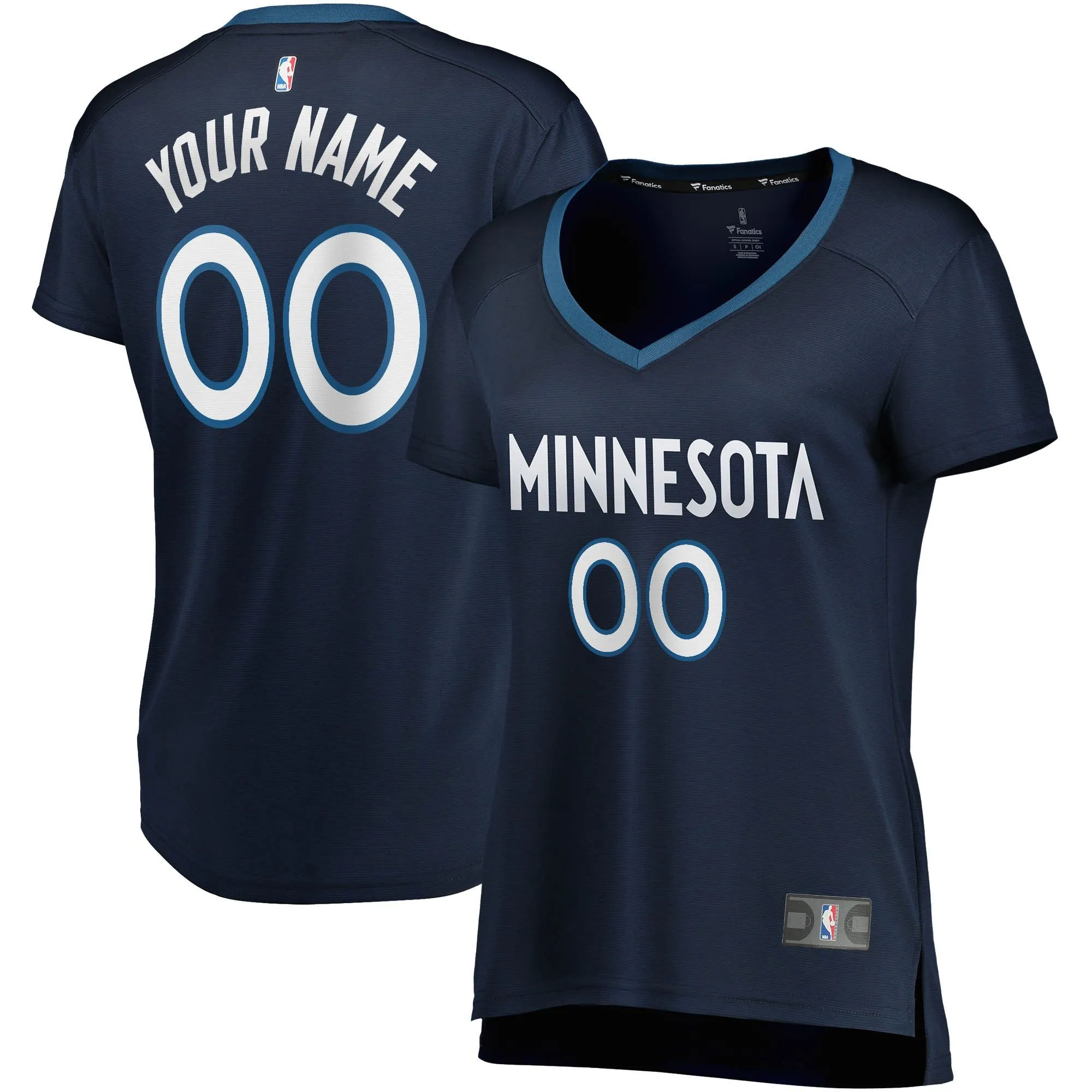 Minnesota Timberwolves Fanatics Branded Women's Fast Break Custom Jersey Navy - Icon Edition