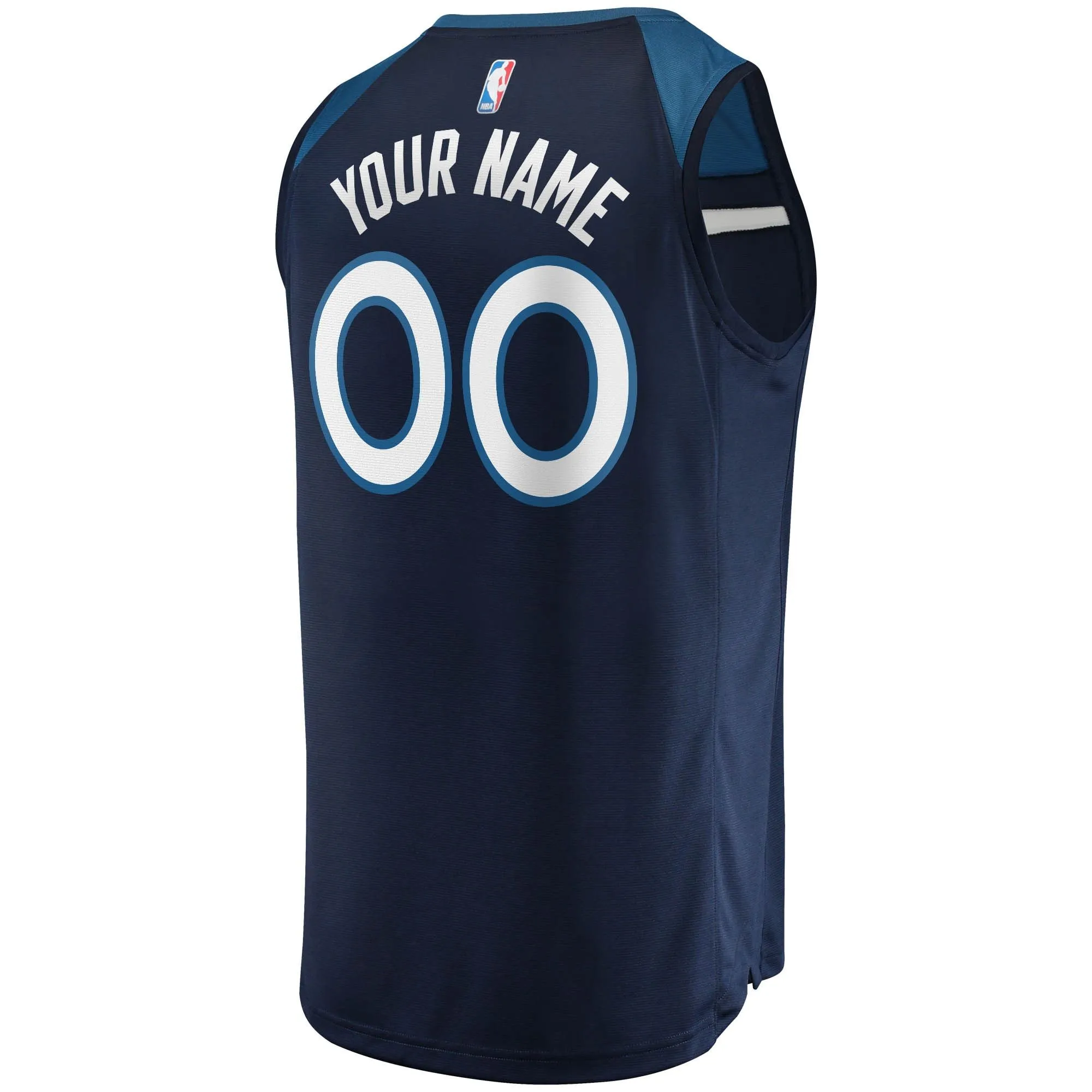 Minnesota Timberwolves Fanatics Branded Youth Fast Break Custom Replica Jersey Navy - Icon Edition