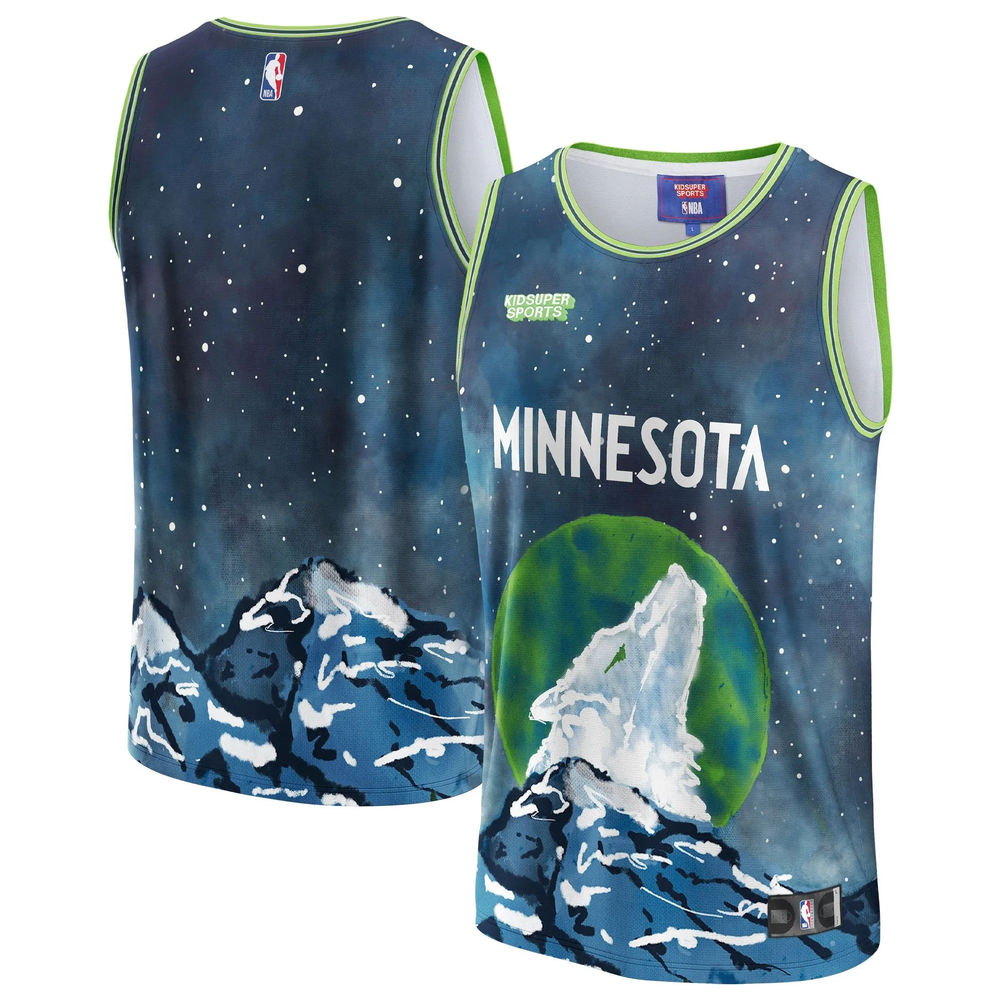 Minnesota Timberwolves NBA & KidSuper Studios By Fanatics Unisex Hometown Jersey - Blue