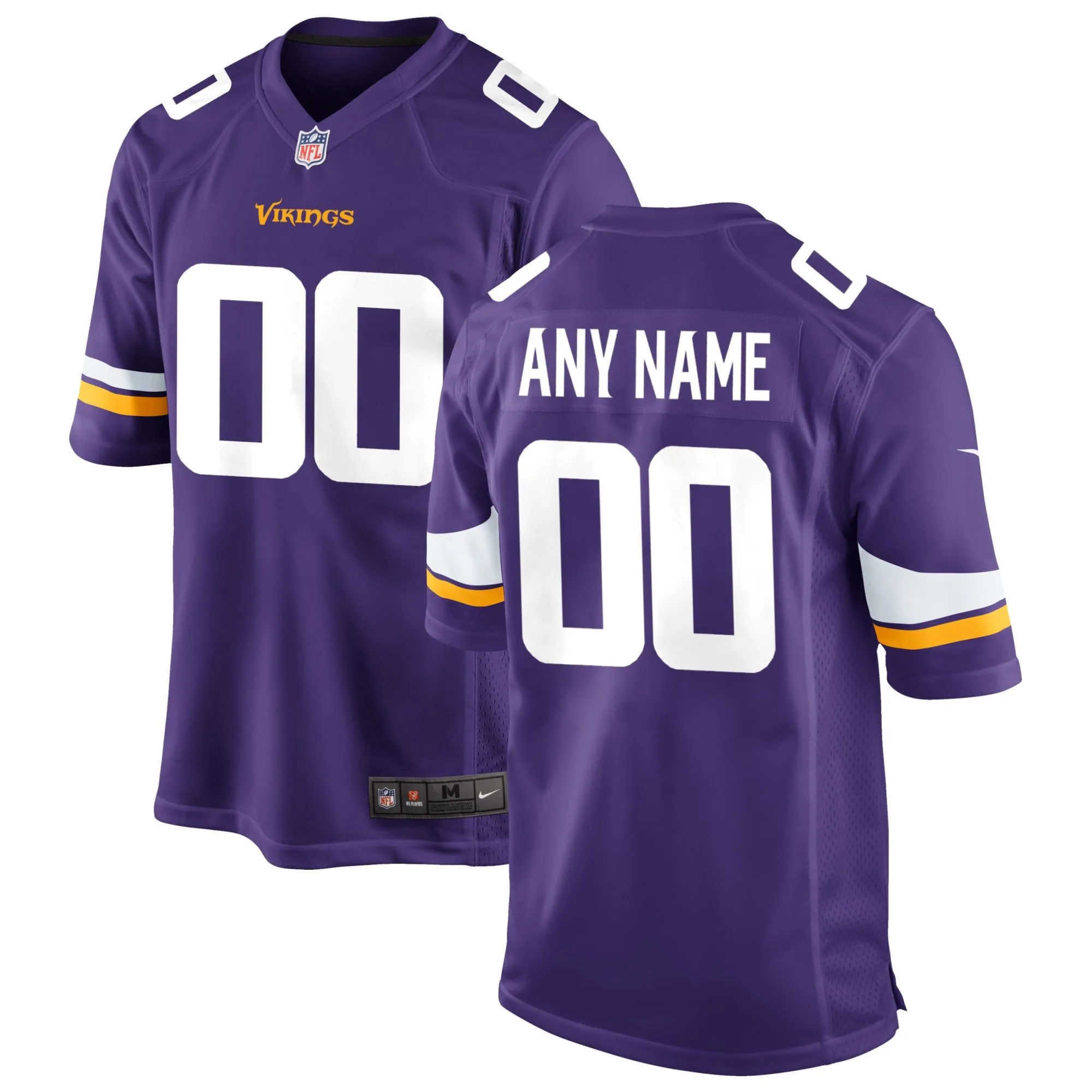 Minnesota Vikings  Custom Game Jersey - Purple