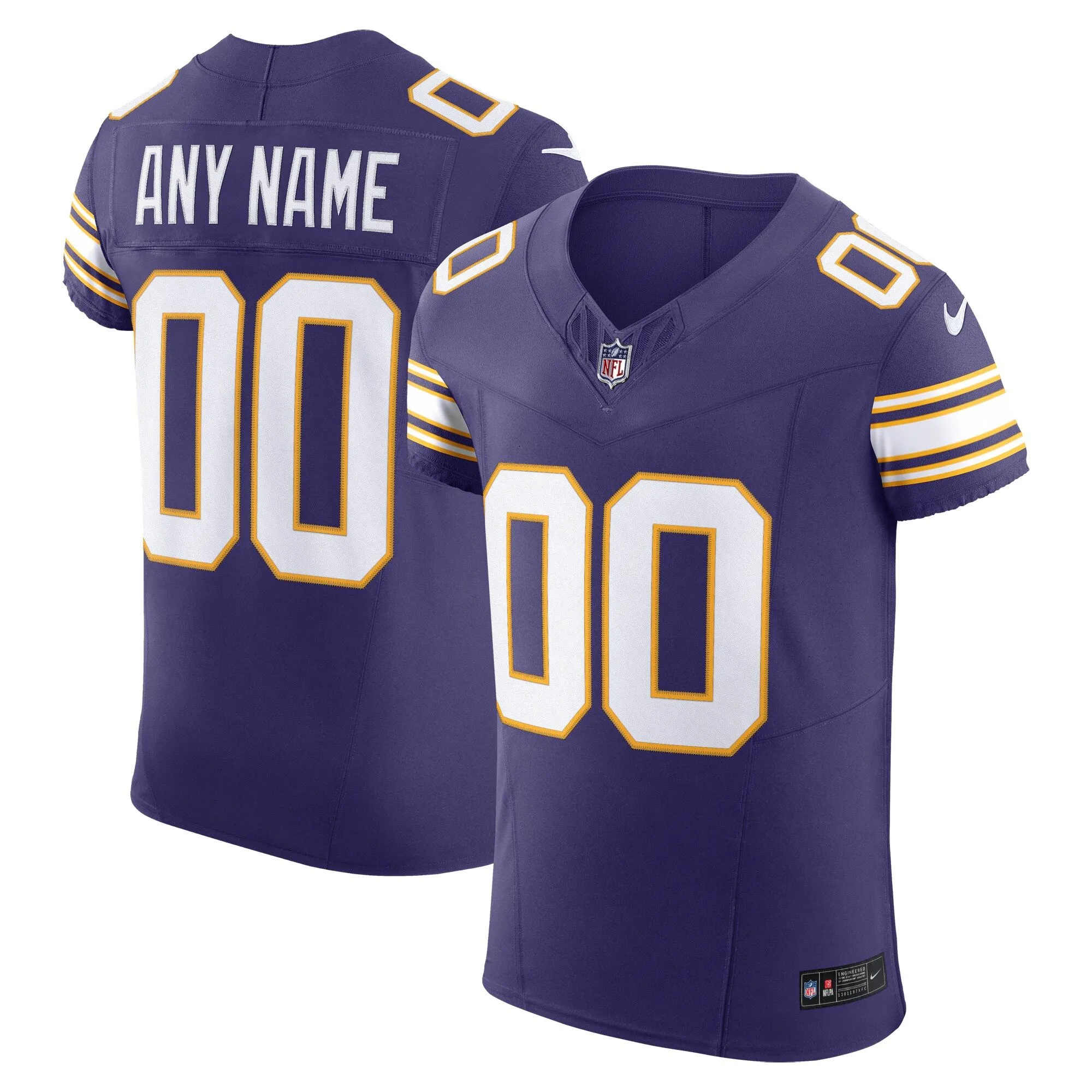 Minnesota Vikings  Vapor F.U.S.E. Elite Custom Jersey - Purple