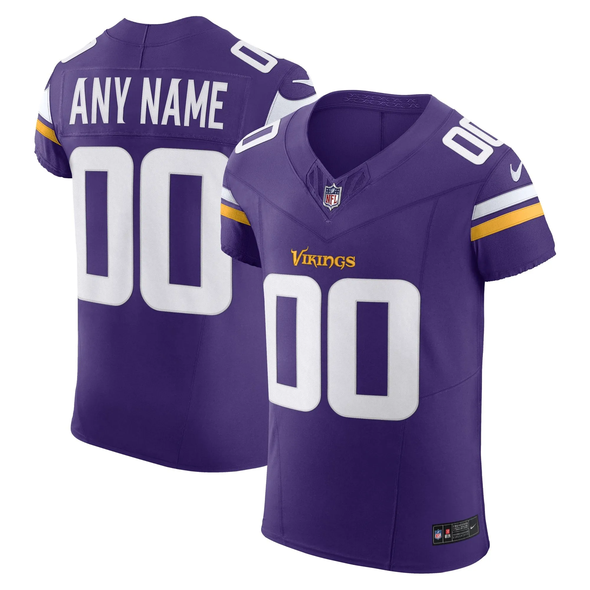 Minnesota Vikings  Vapor F.U.S.E. Elite Custom Jersey - Purple