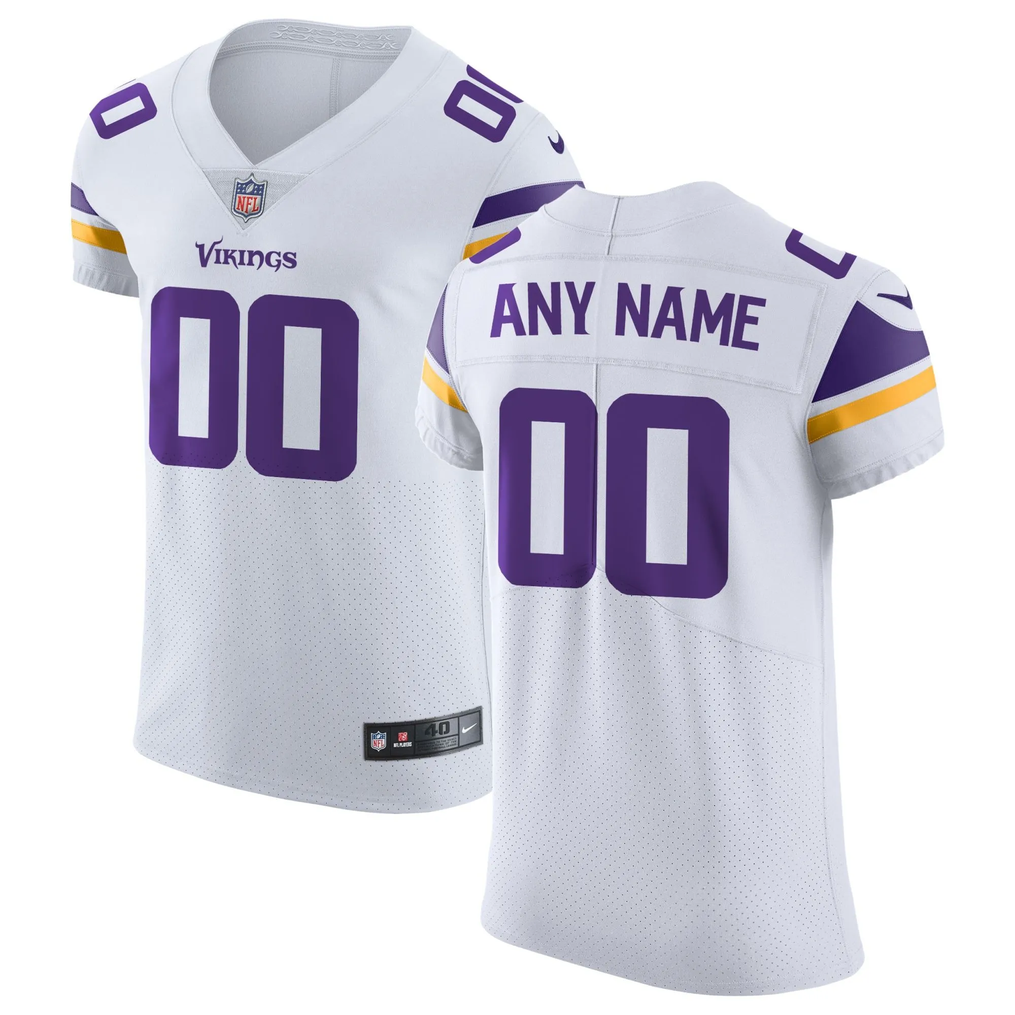 Minnesota Vikings  Vapor Untouchable Elite Custom Jersey - White