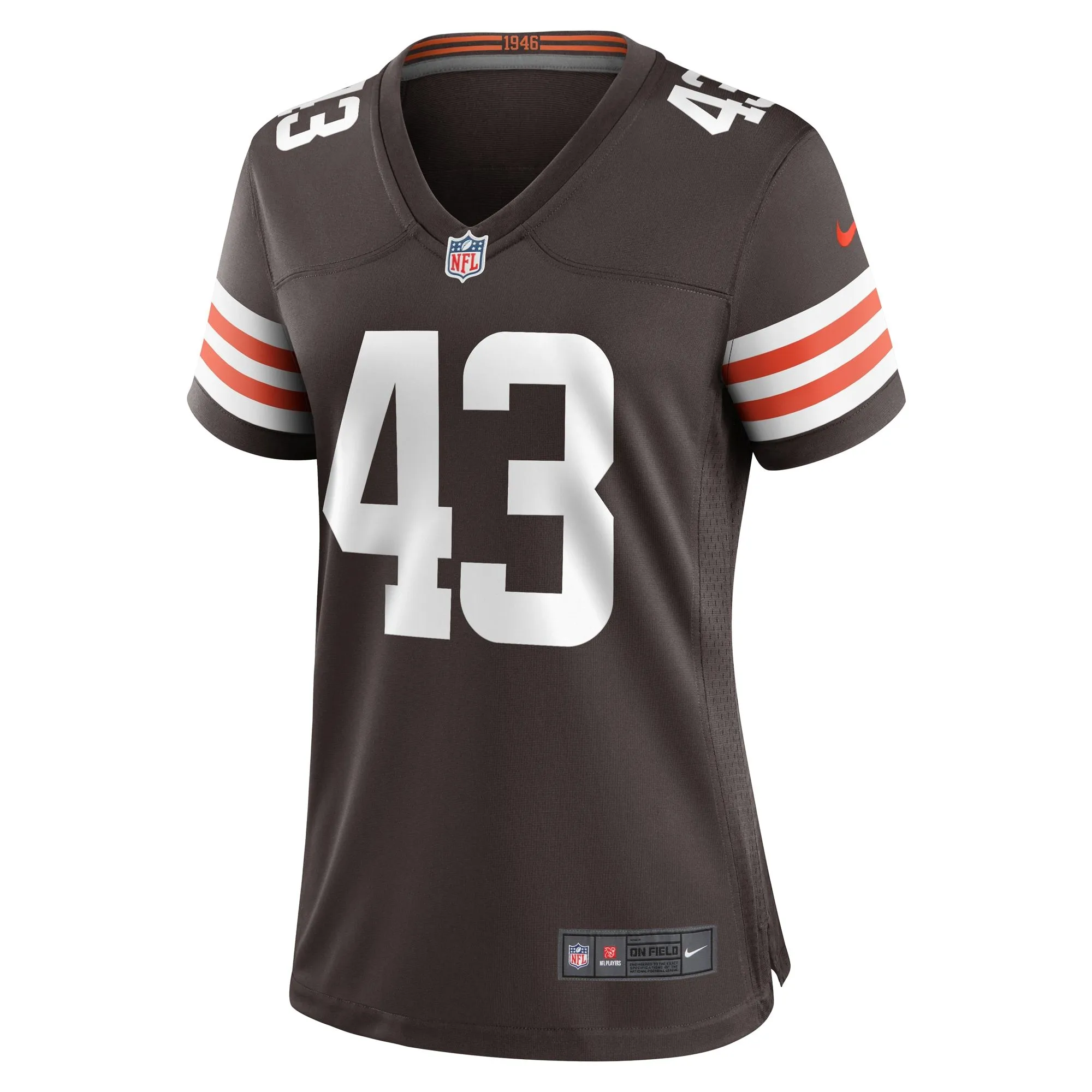 Mohamoud Diabate Cleveland Browns  Women's Team Game Jersey -  Brown