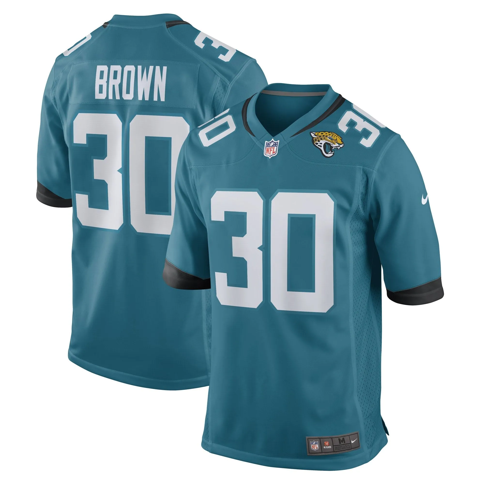 Montaric Brown Jacksonville Jaguars  Game Player Jersey - Teal