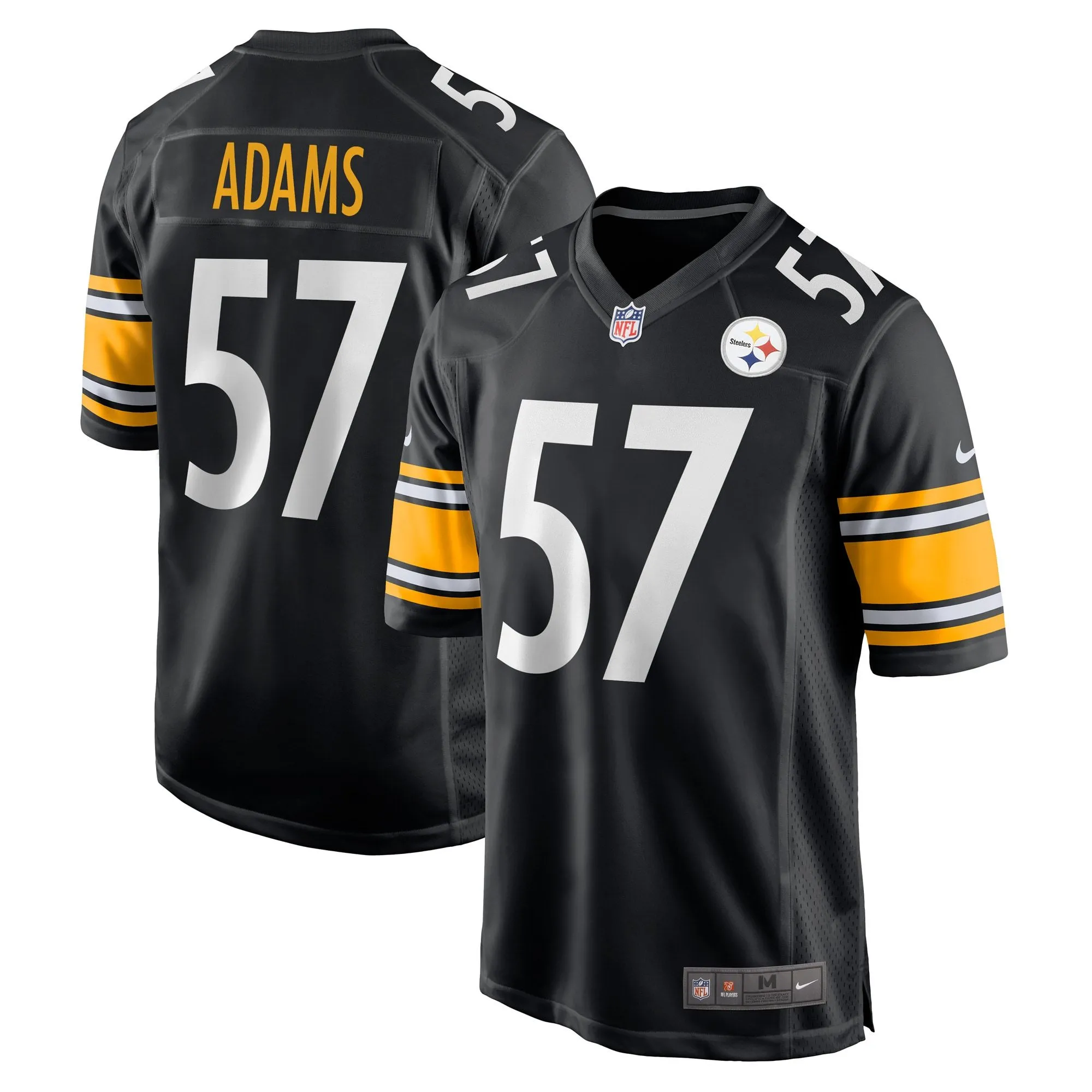 Montravius Adams Pittsburgh Steelers  Game Player Jersey - Black