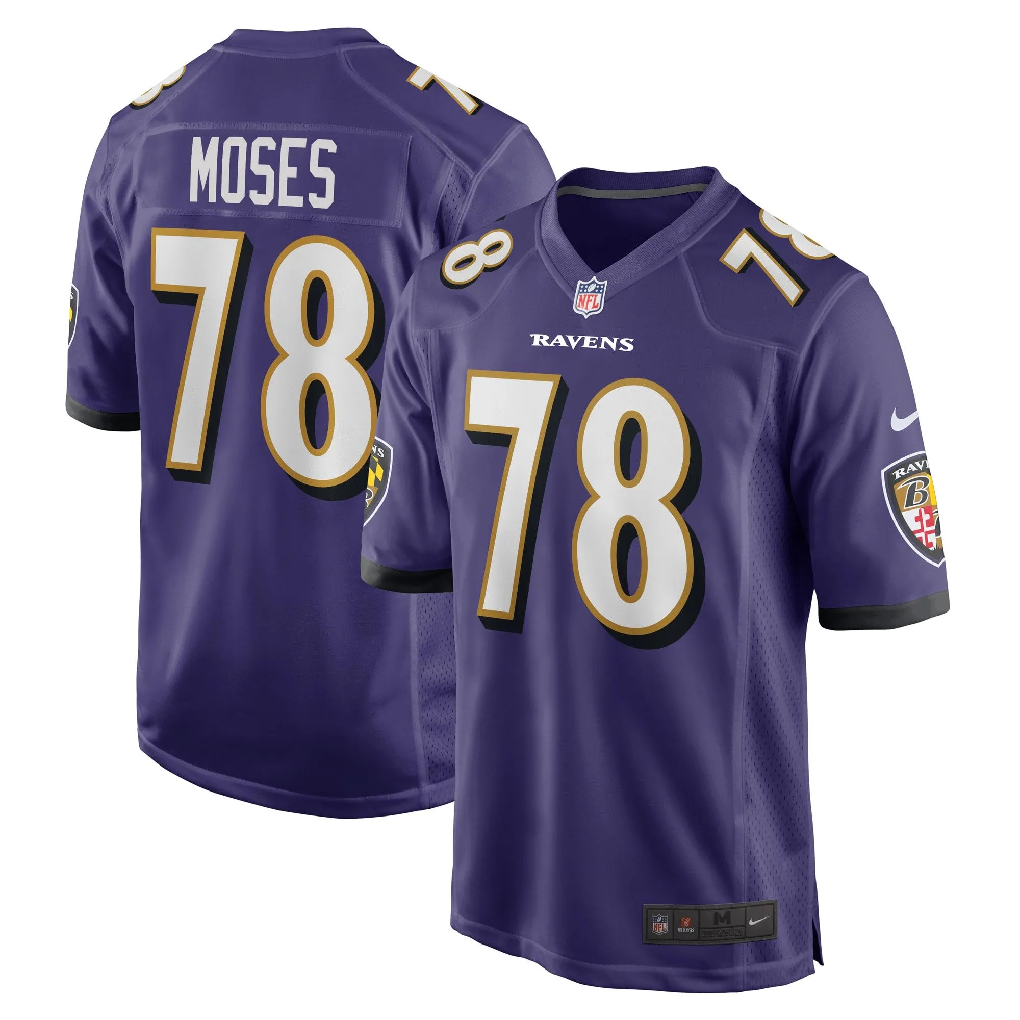 Morgan Moses Baltimore Ravens  Game Player Jersey - Purple