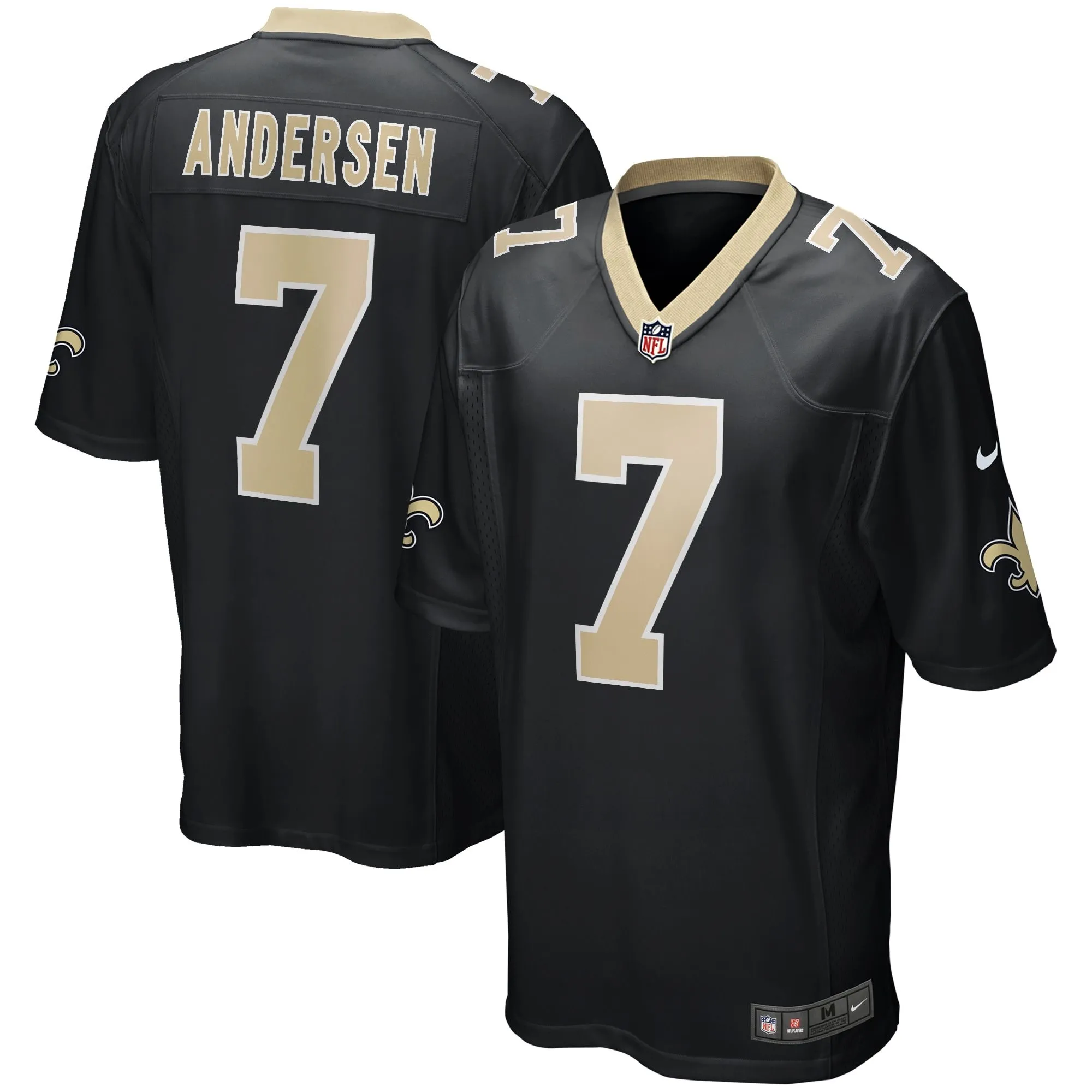 Morten Andersen New Orleans Saints  Game Retired Player Jersey - Black