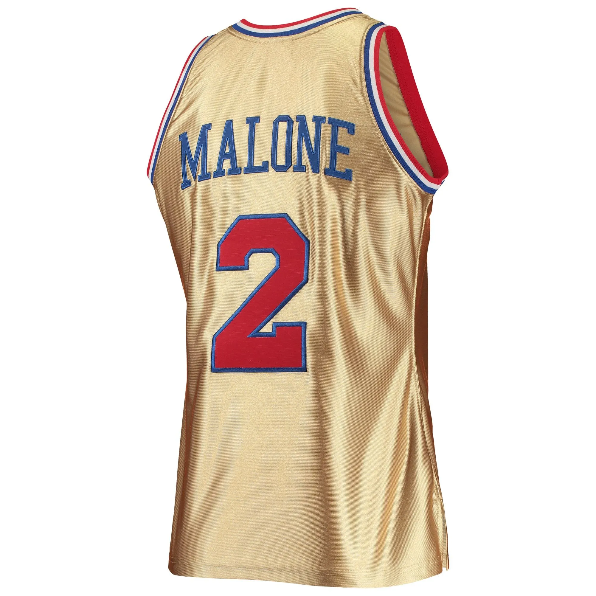 Moses Malone Philadelphia 76ers Mitchell & Ness 75th Anniversary 1982/83 Hardwood Classics Swingman Jersey - Gold