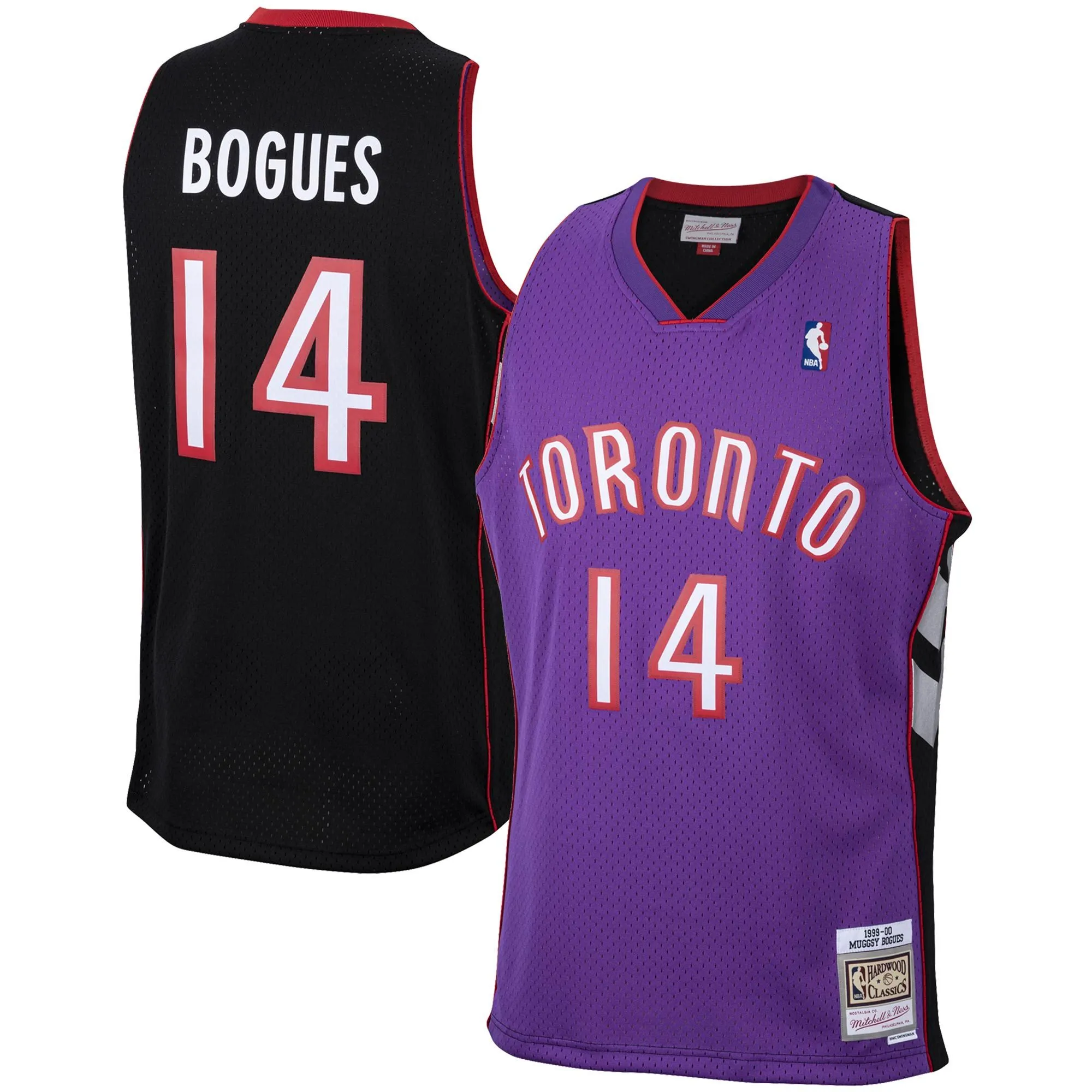 Muggsy Bogues Toronto Raptors Mitchell & Ness 2001/02 Hardwood Classics Swingman Jersey - Purple